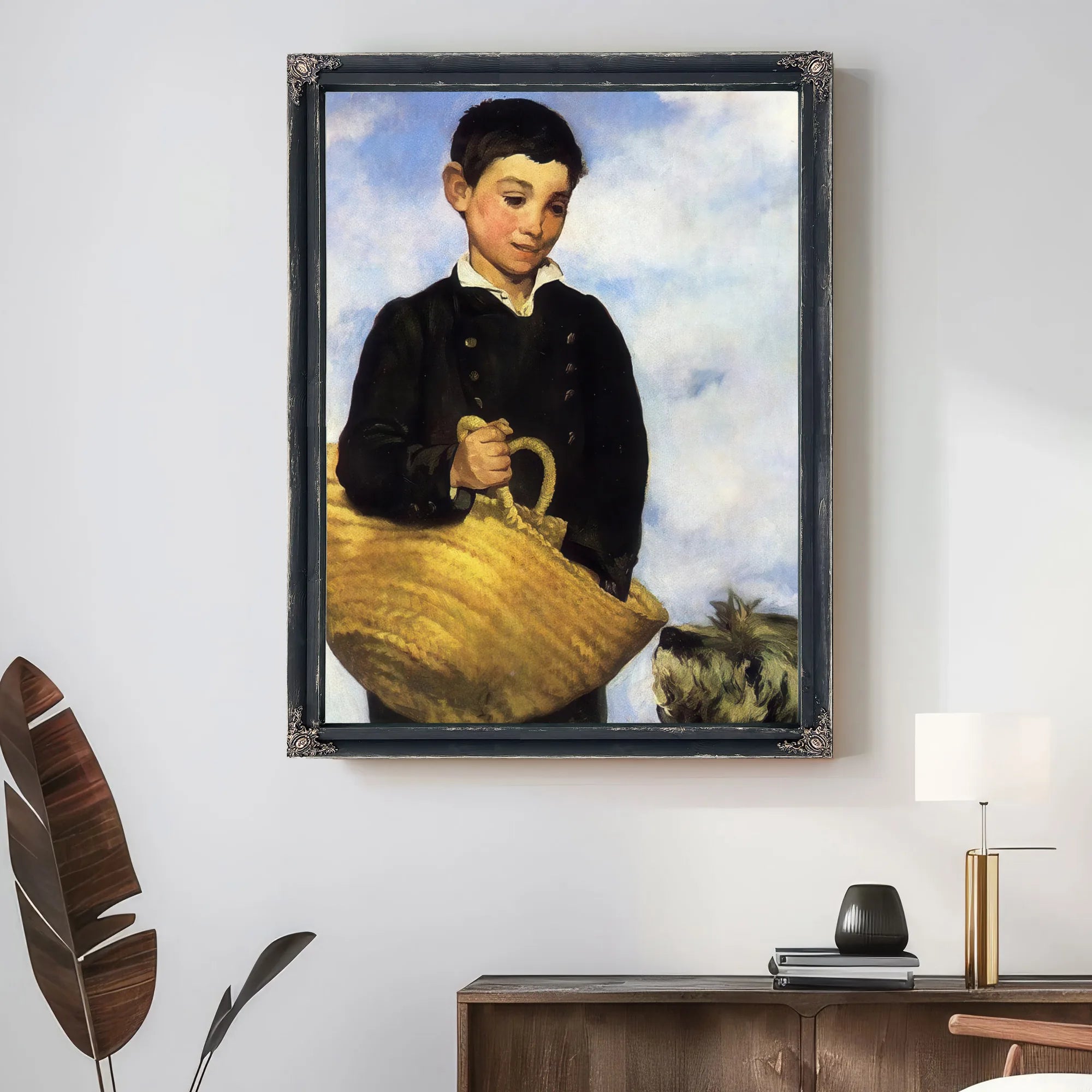 A Boy With A Dog 1861 Oil On Canvas 92X72Cm By Edouard Manet Fine Art Print