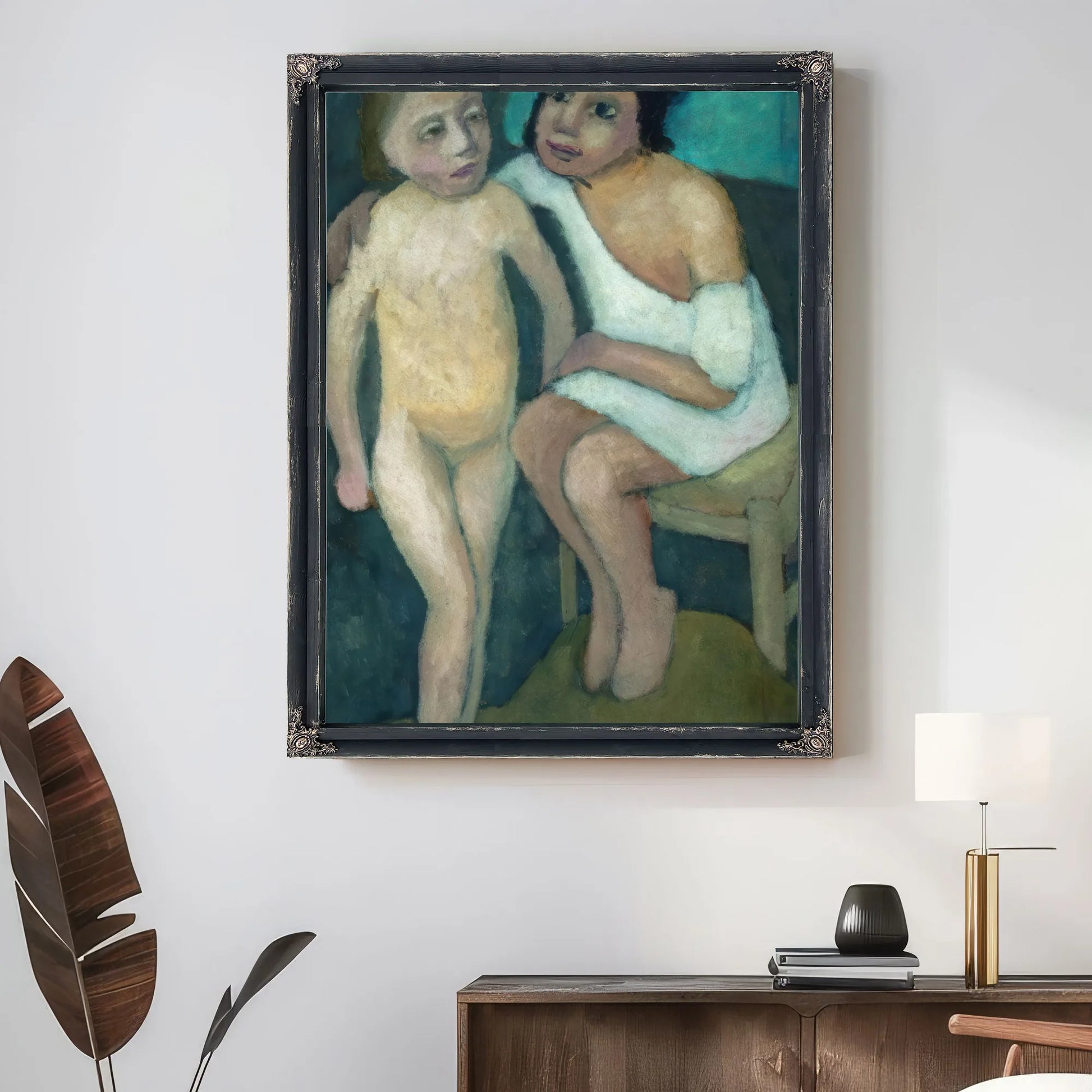 Sitting Girl And Nude 1906 By Paula Modersohn Becker Fine Art Print