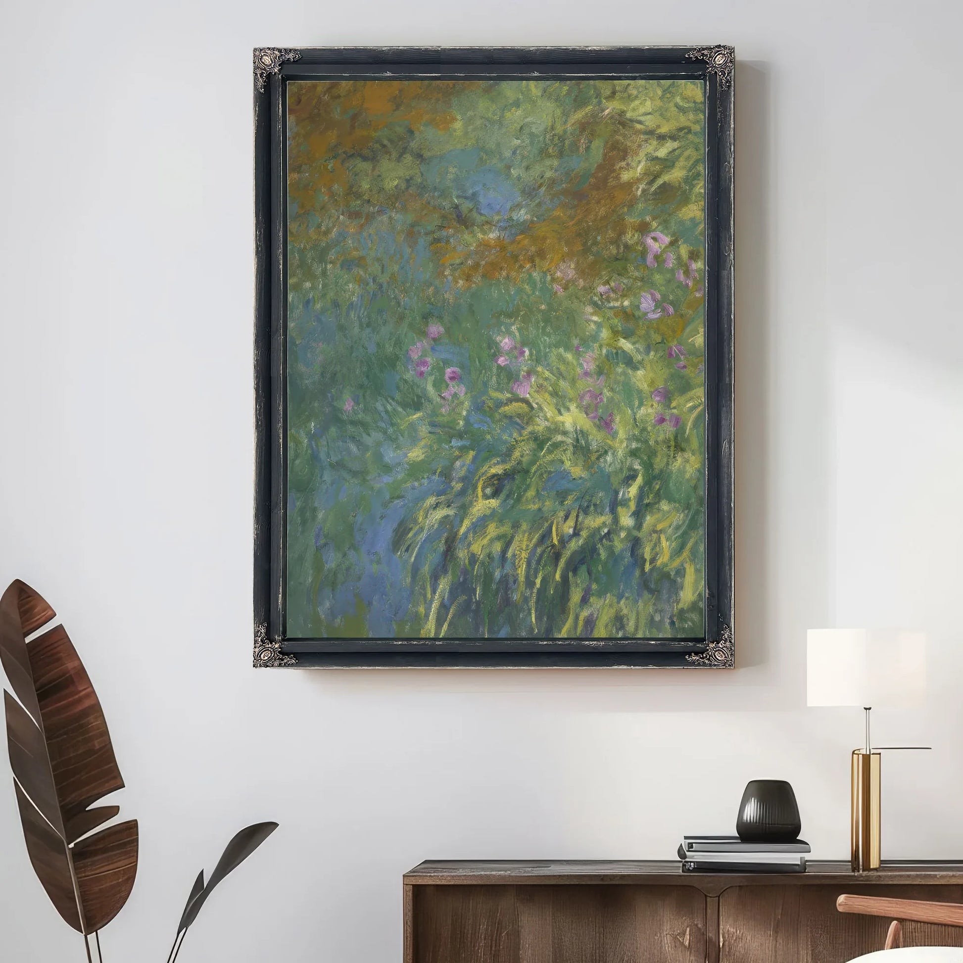 Irises By The Pond By Claude Monet Fine Art Print