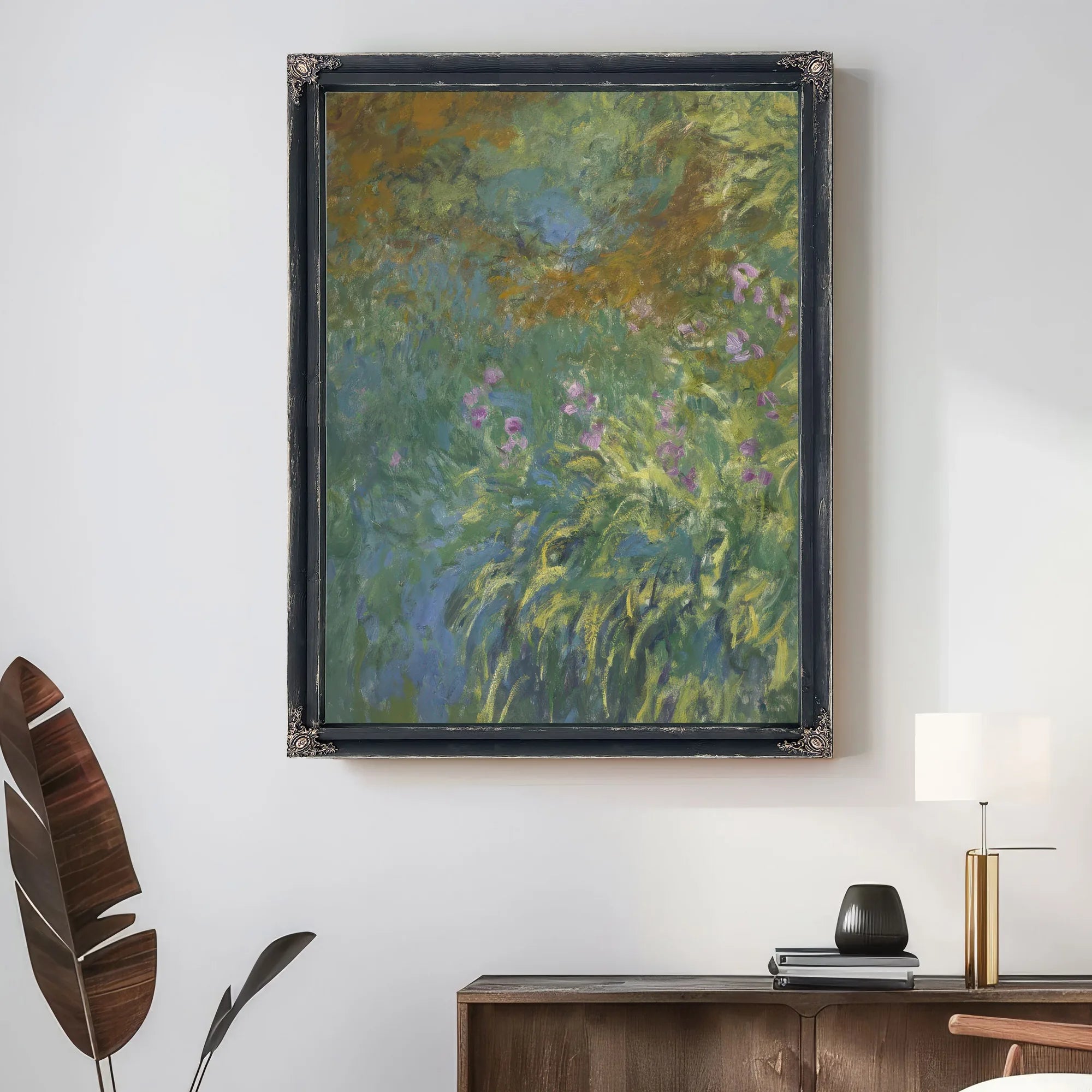 Irises By The Pond By Claude Monet Fine Art Print