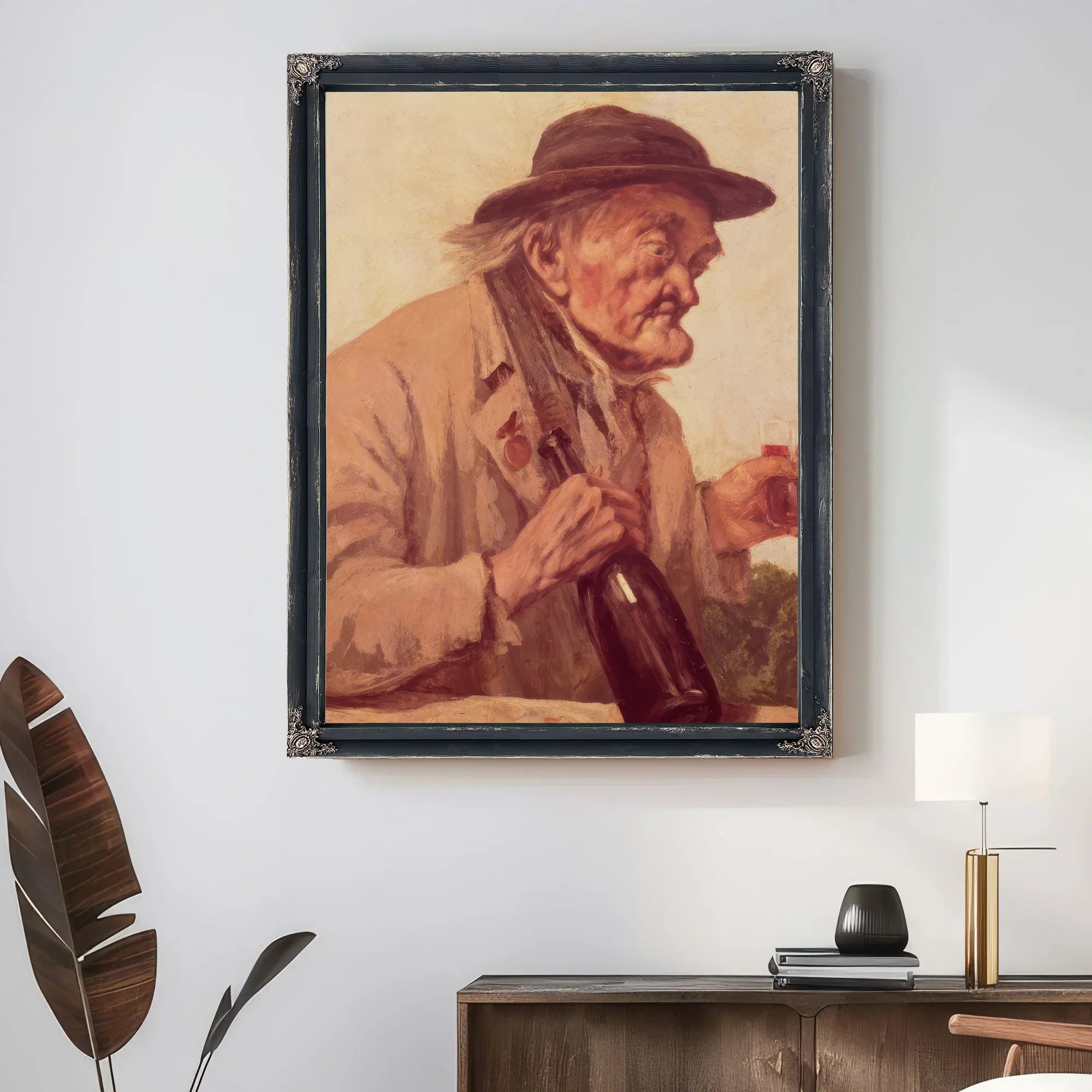Old Man With A Glass Of Wine By Jean Desire Gustave Courbet Fine Art Print