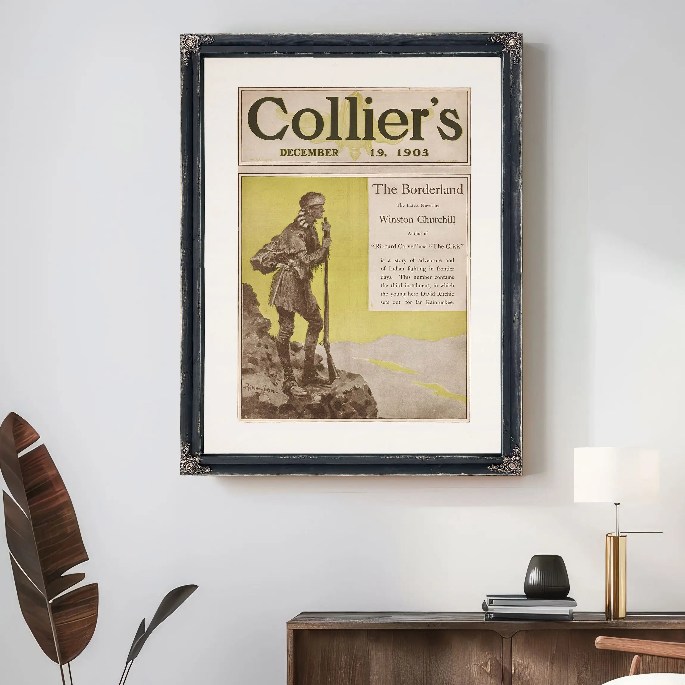 Cover Of Colliers December B by Frederic Remington