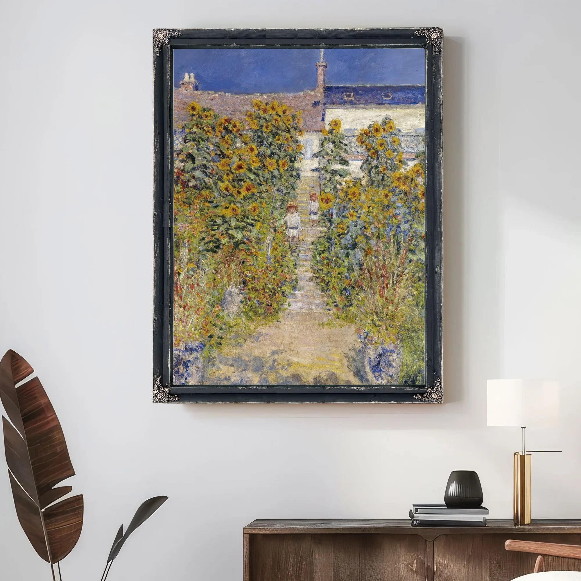 The Artist's Garden At Vetheuil 1 By Claude Monet Fine Art Print