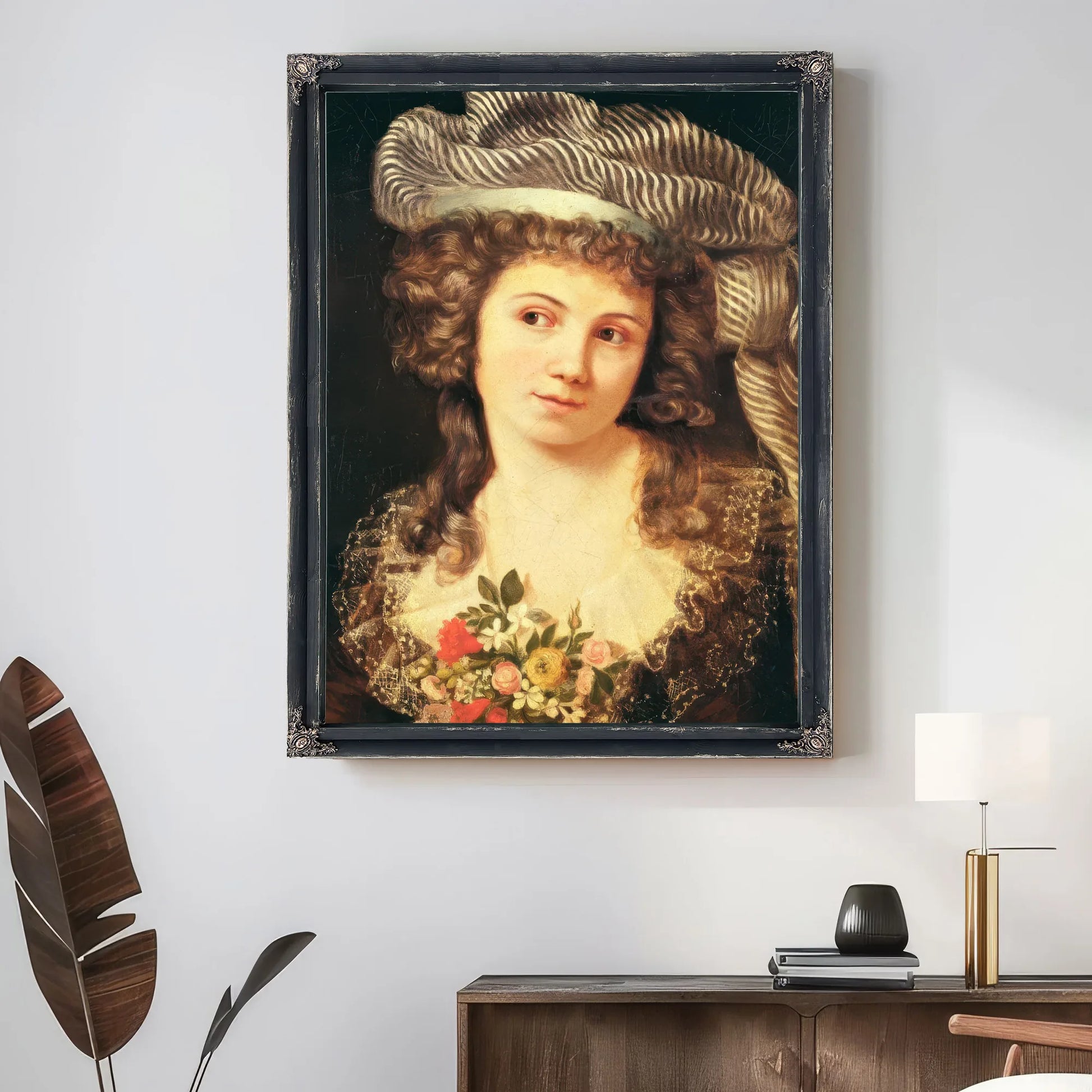 Portrait Of A Young Woman In The Style Of Labille Guiard (Oil On Canvas) By Jean Desire Gustave Courbet Fine Art Print