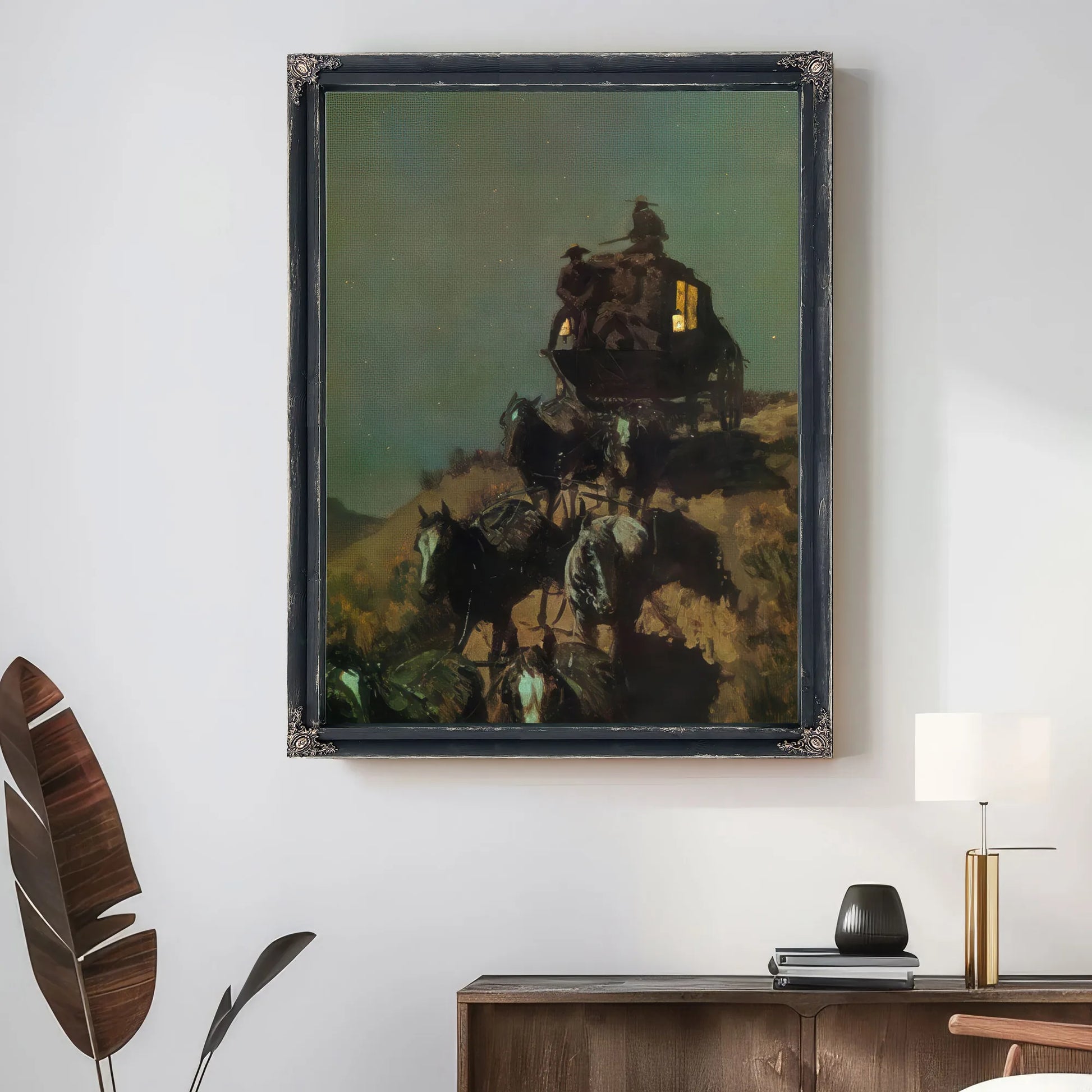 The Old Stage Coach Of The Plains By Frederic Remington Fine Art Print