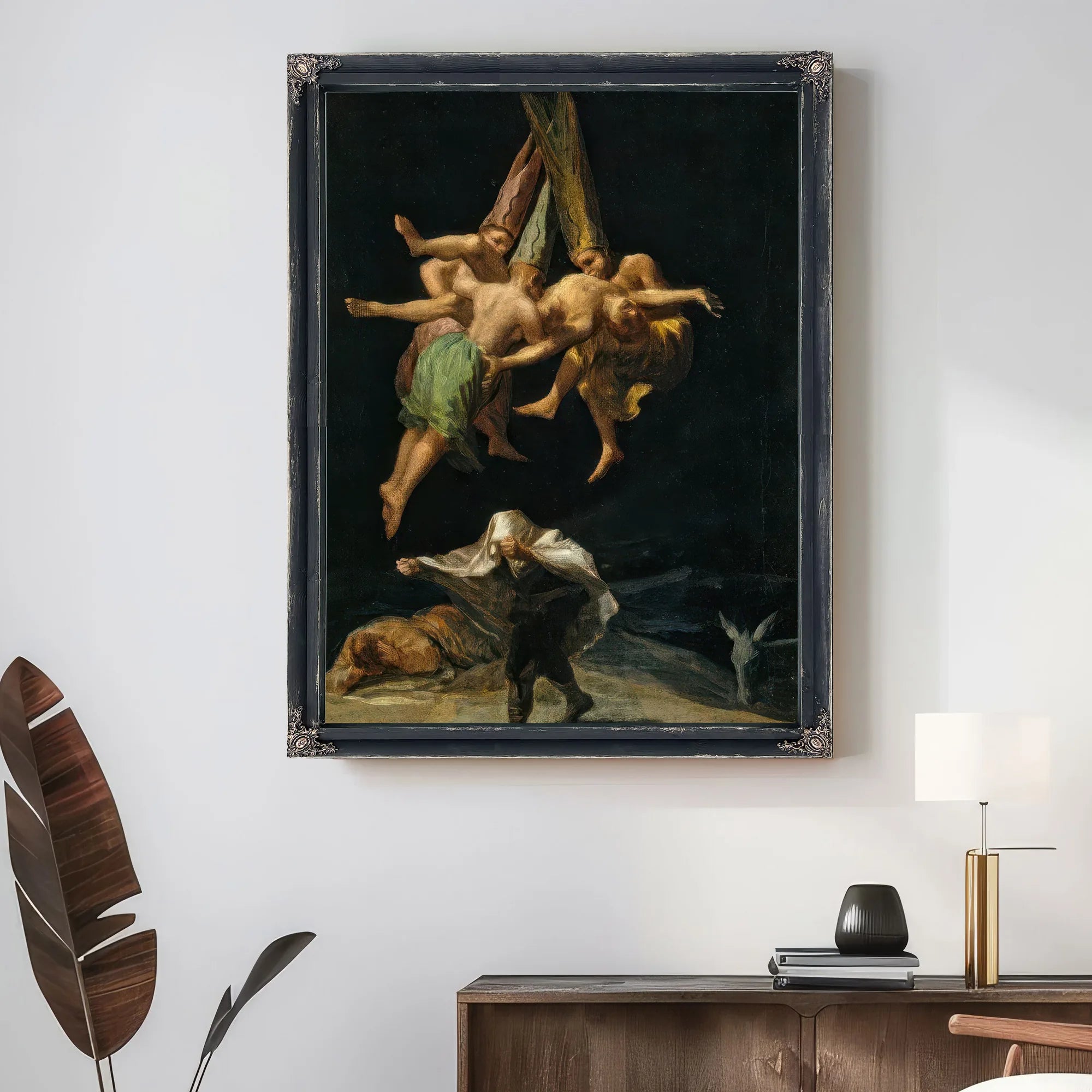 The Witches Flight 1797 43 5X30 5Cm Prado Museum P07748 By Francisco De Goya Fine Art Print