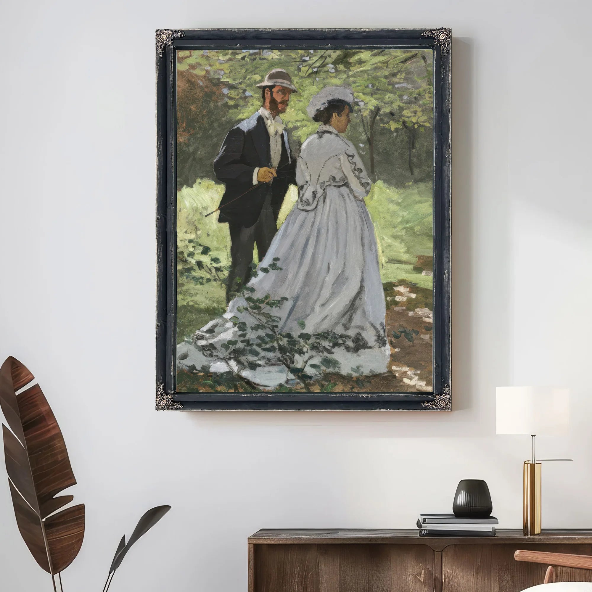 Bazille And Camille (Study For Dejeuner Sur L'herbe By Claude Monet Fine Art Print
