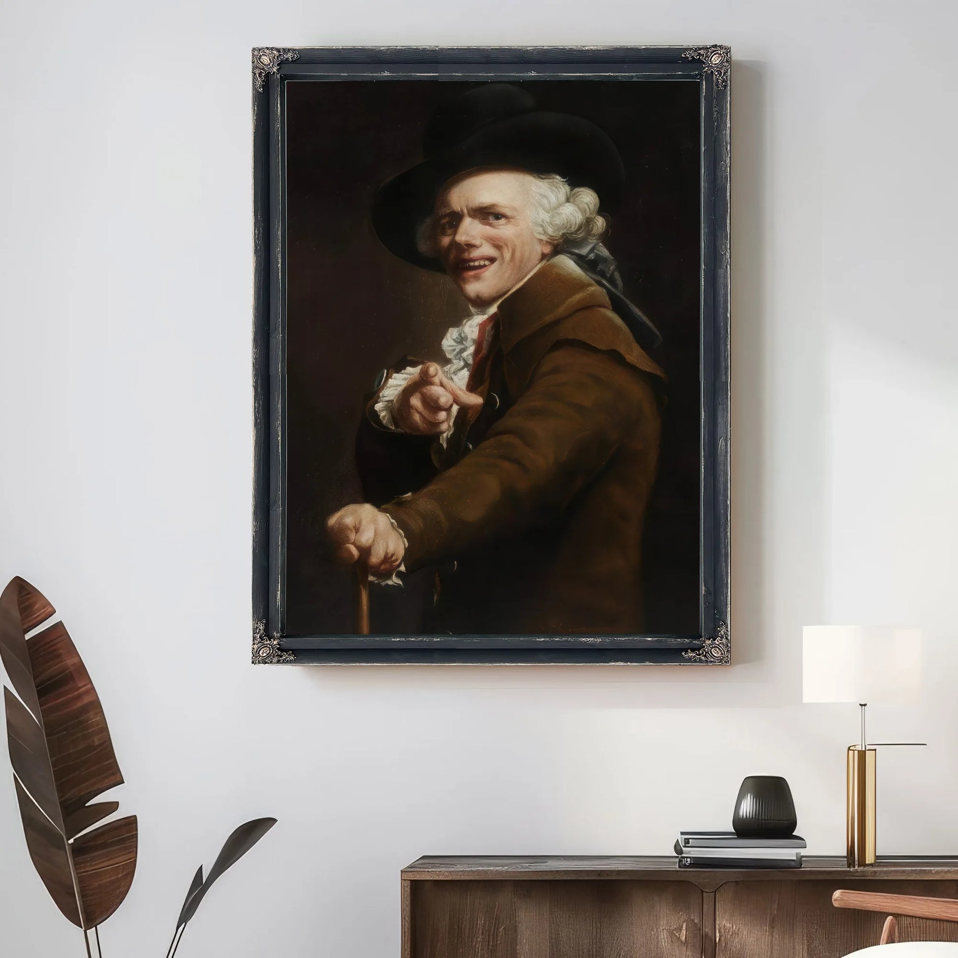 Self Portrait In The Guise Of A Mockingbird 1791 By Joseph Ducreux Fine Art Print