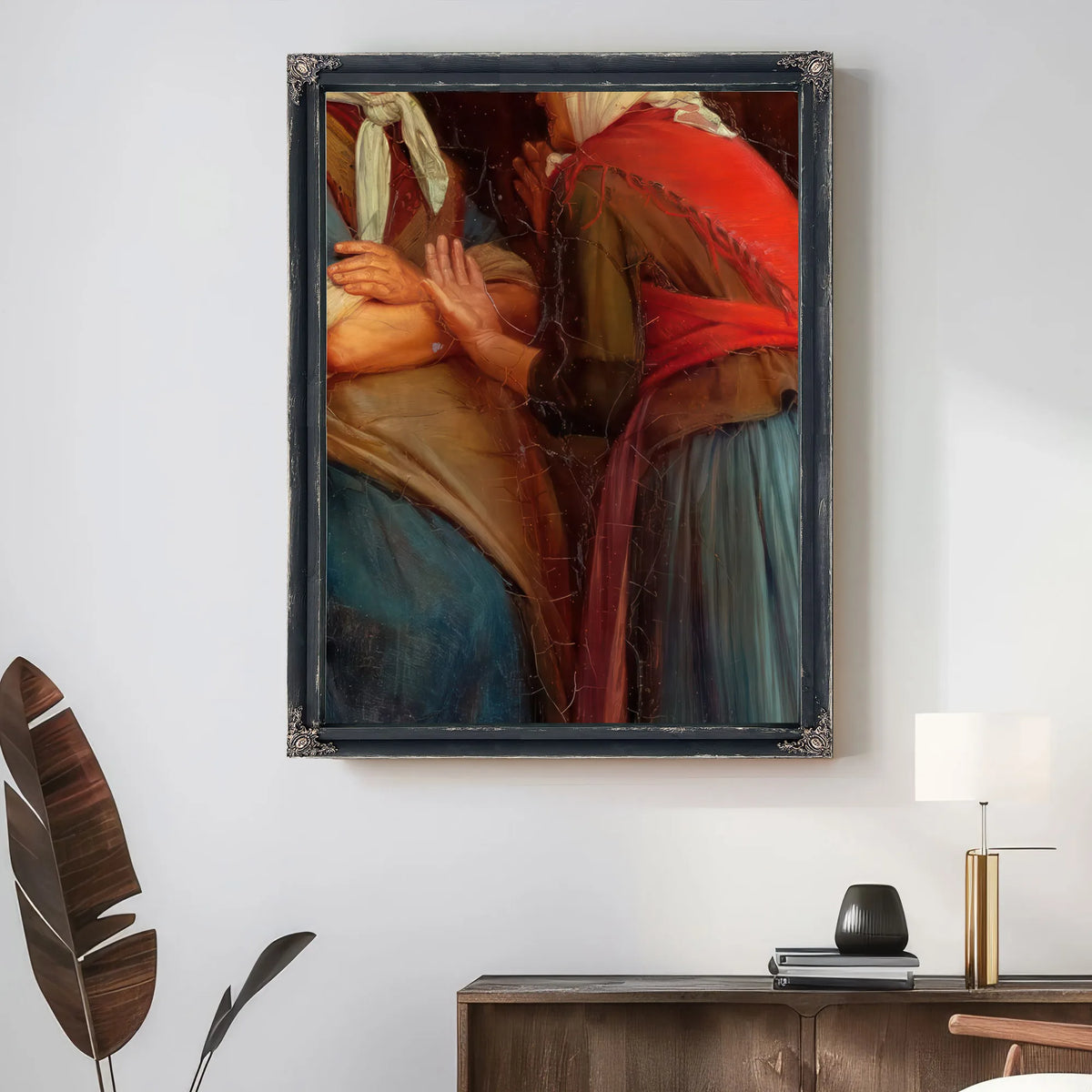 Two Women Talking by Carl Bloch Fine Art Print