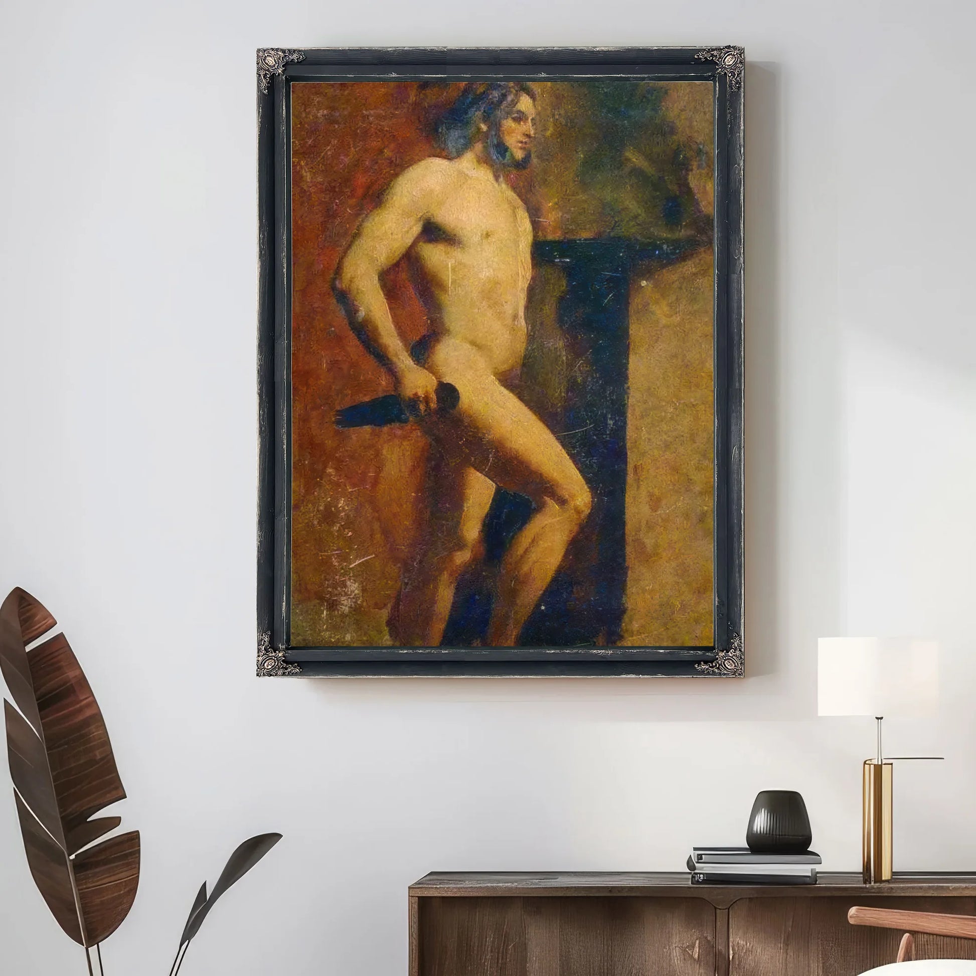 Male Nude With Dagger By William Etty Fine Art Print