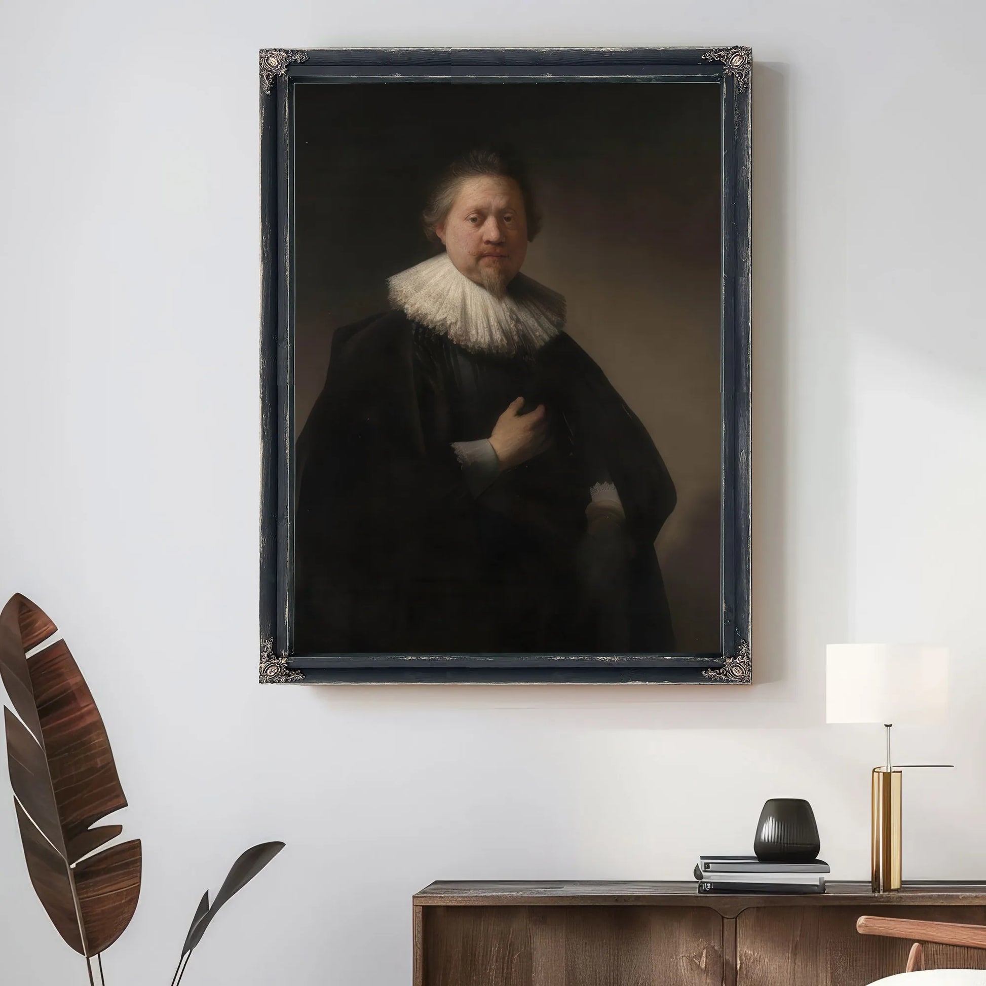 Portrait Of A Man Probably A Member Of The Van Beresteyn Family By Rembrandt Fine Art Print