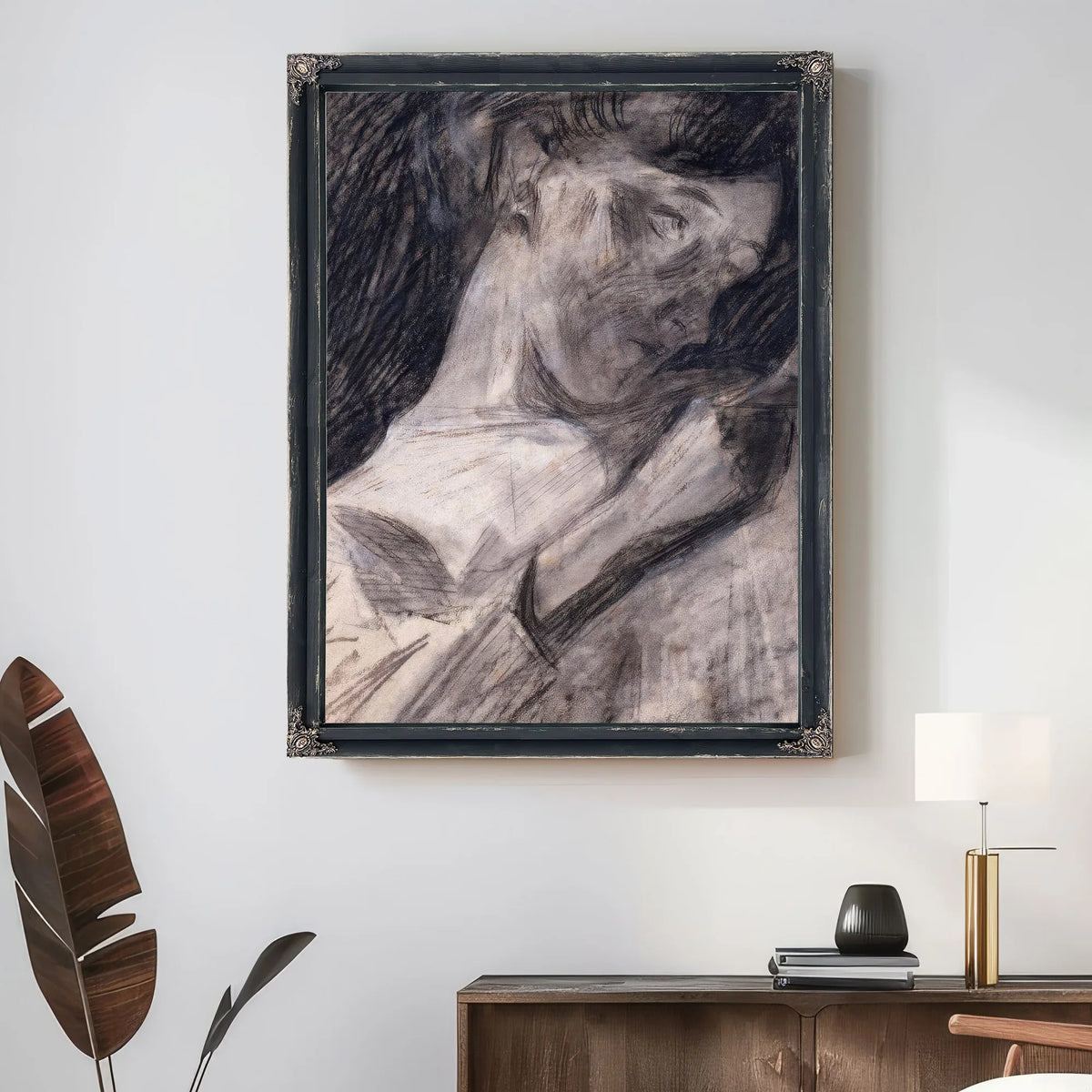 Young Woman Reading Ines 1909 1910 Charcoal Watercolor Crayon 467X333Mm Met By Umberto Boccioni Fine Art Print