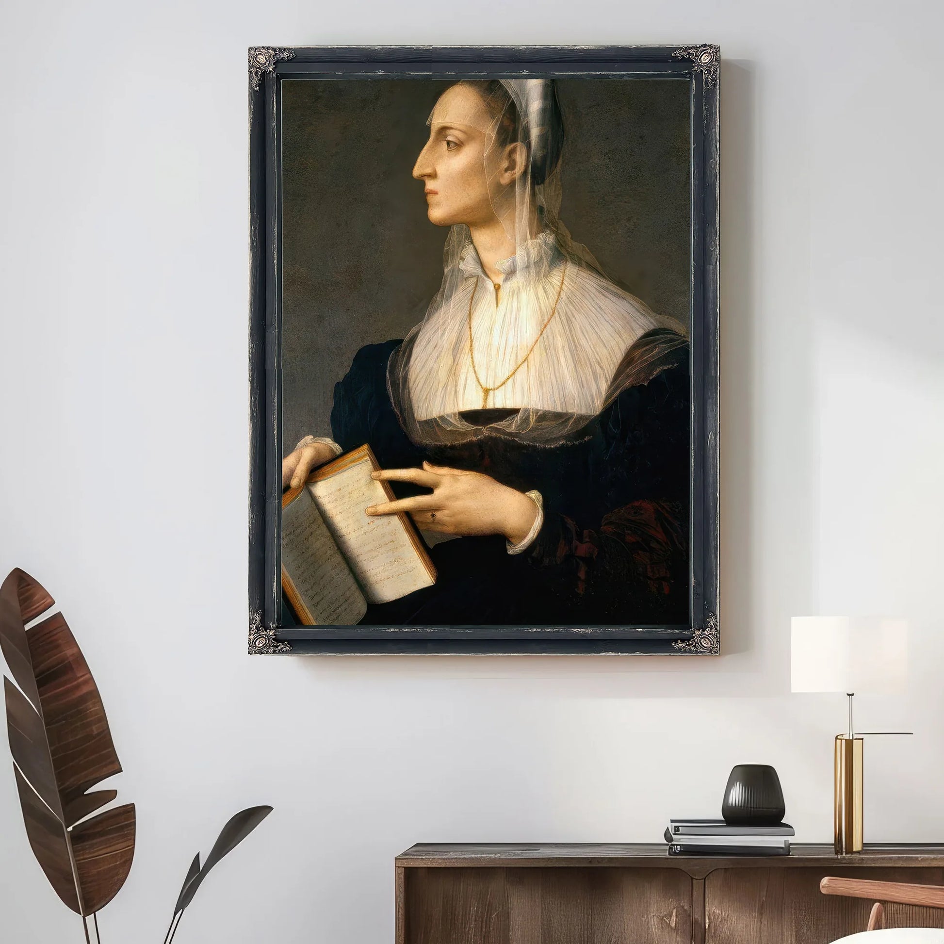 Angelo Bronzino Portrait Of Laura Battiferri 1552 Mannerism 60X83Cm Palazzo Vecchio By Agnolo Bronzino Fine Art Print