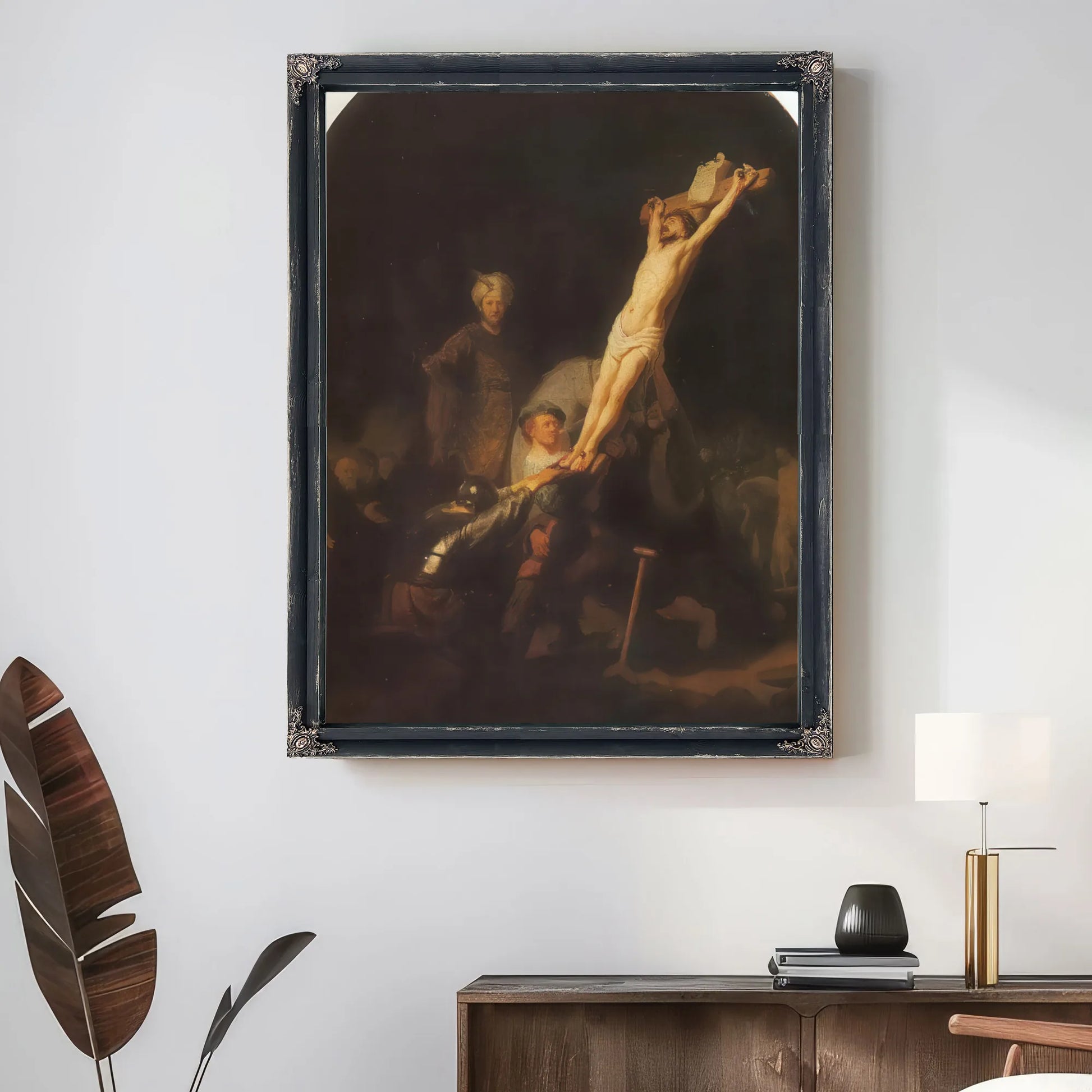 The Raising Of The Cross By Rembrandt Fine Art Print