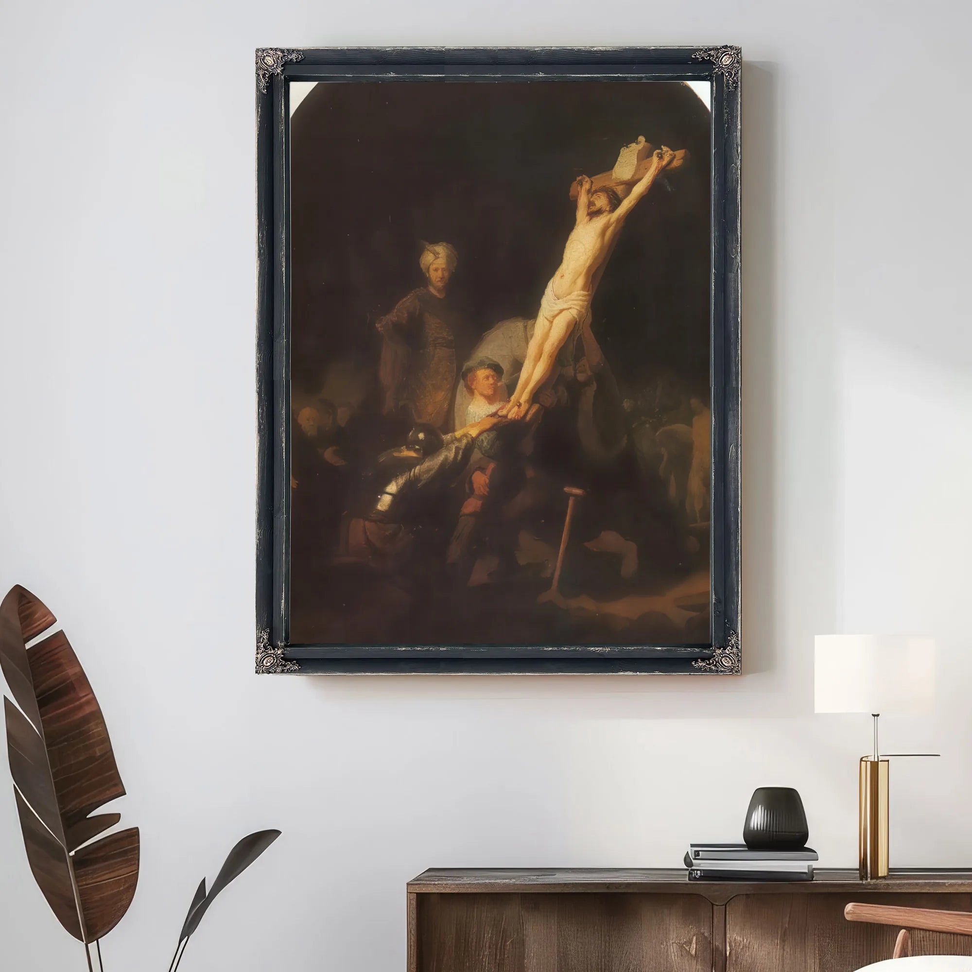The Raising Of The Cross By Rembrandt Fine Art Print