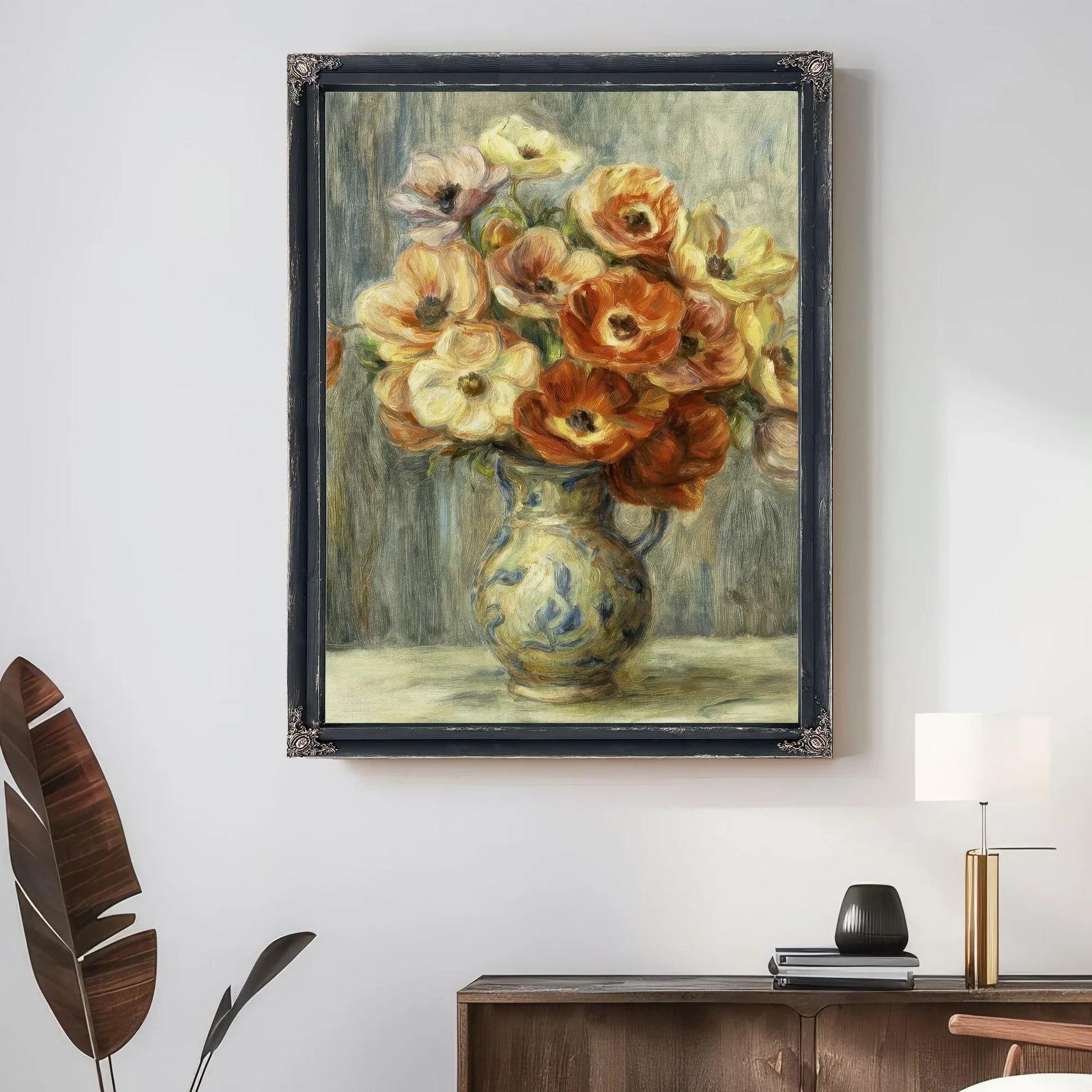 Vase D'anemones By Pierre Auguste Renoir Fine Art Print