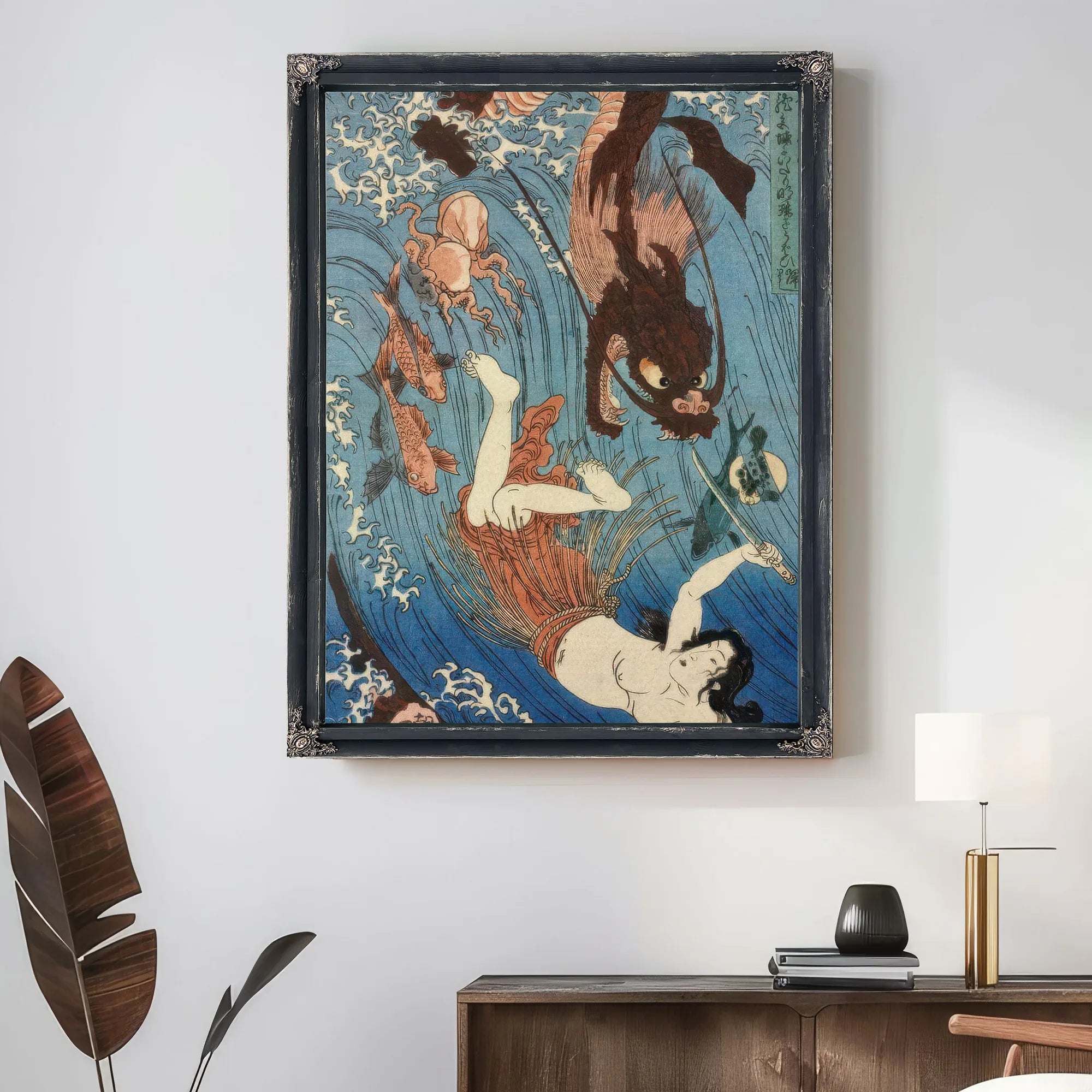 Tamatori Escaping From The Dragon King 1853 By Utagawa Kuniyoshi Fine Art Print