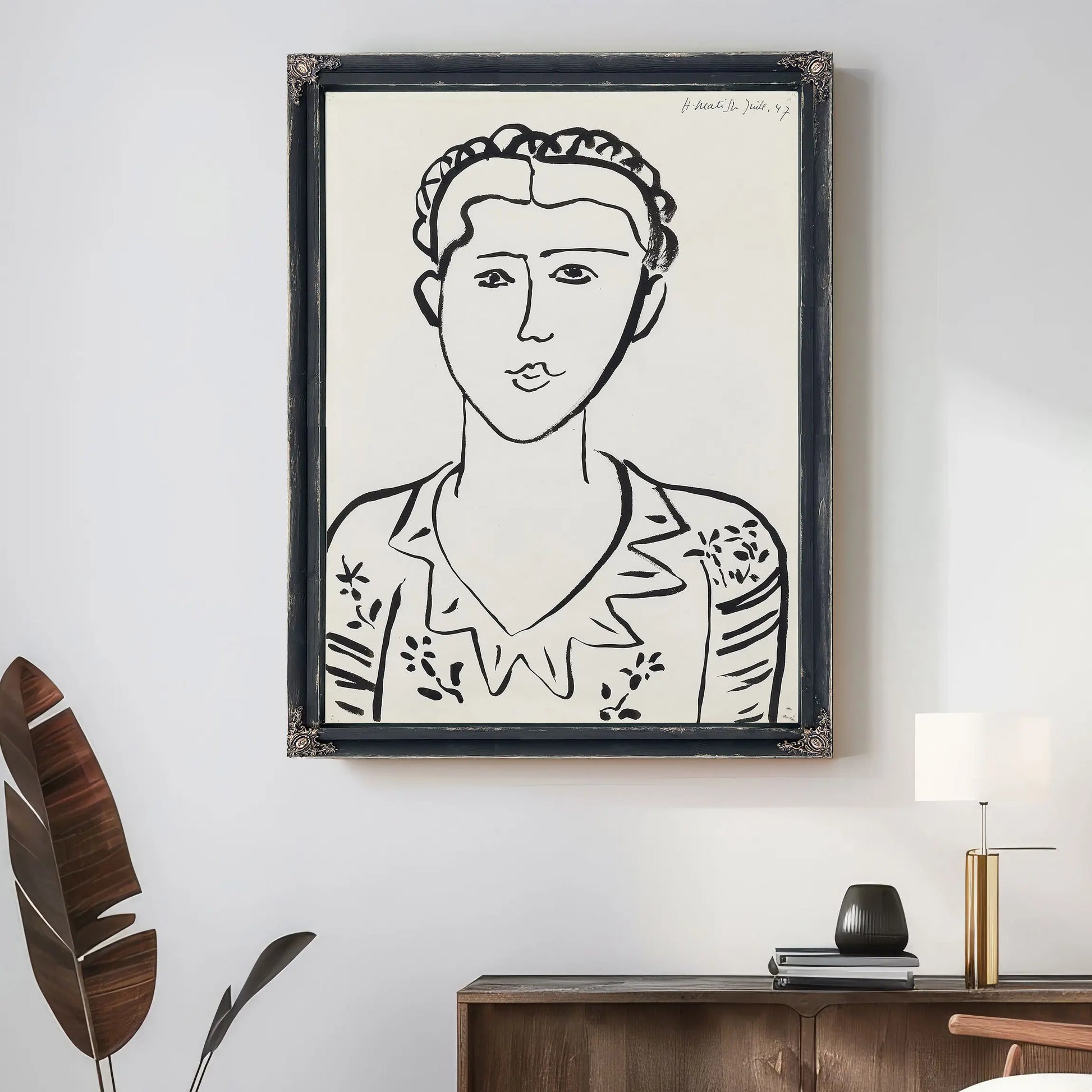 La Roumaine Au Corsage A Fleurs (Romanian Blouse With Green Embroidery) by Henri Matisse
