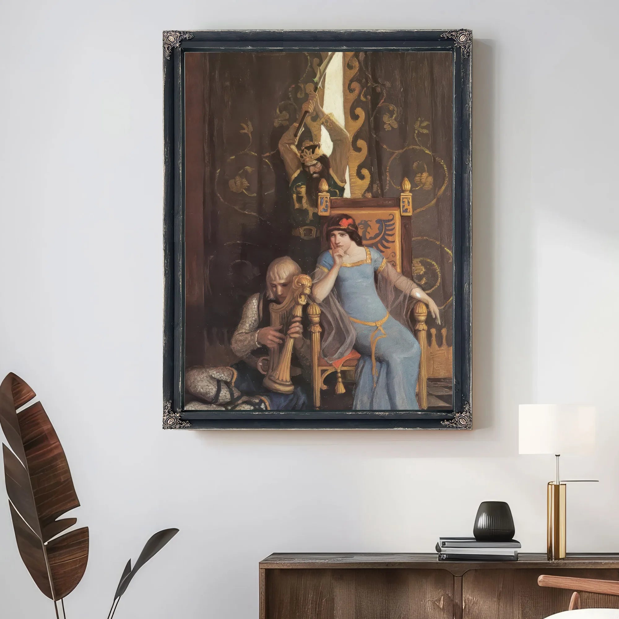 King Mark Slew The Noble Knight Sir Tristram By NC Wyeth Fine Art Print