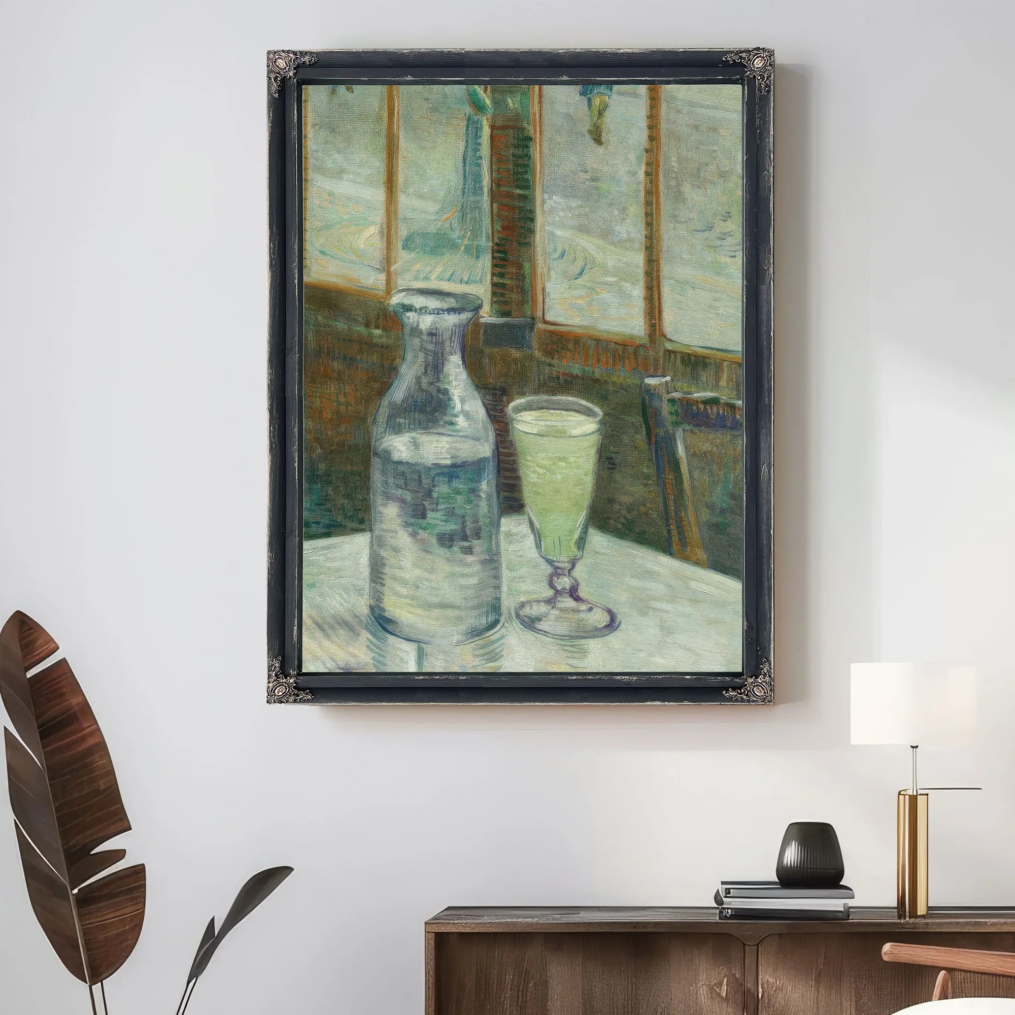 Cafe Table With Absinth (Mesa De Cafe Con Absenta) By Vincent Van Gogh Fine Art Print