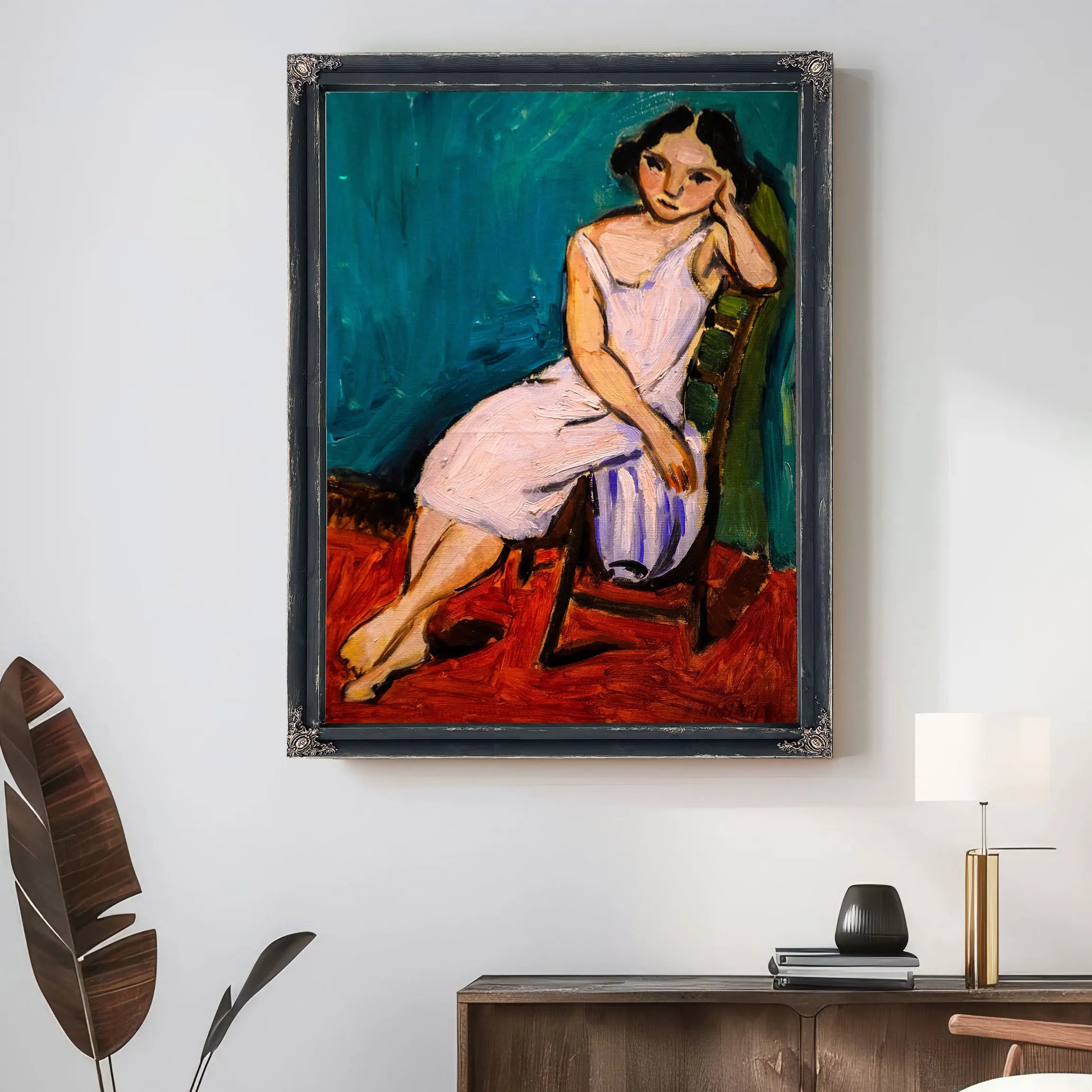 Woman In A Purple Dress by Henri Matisse