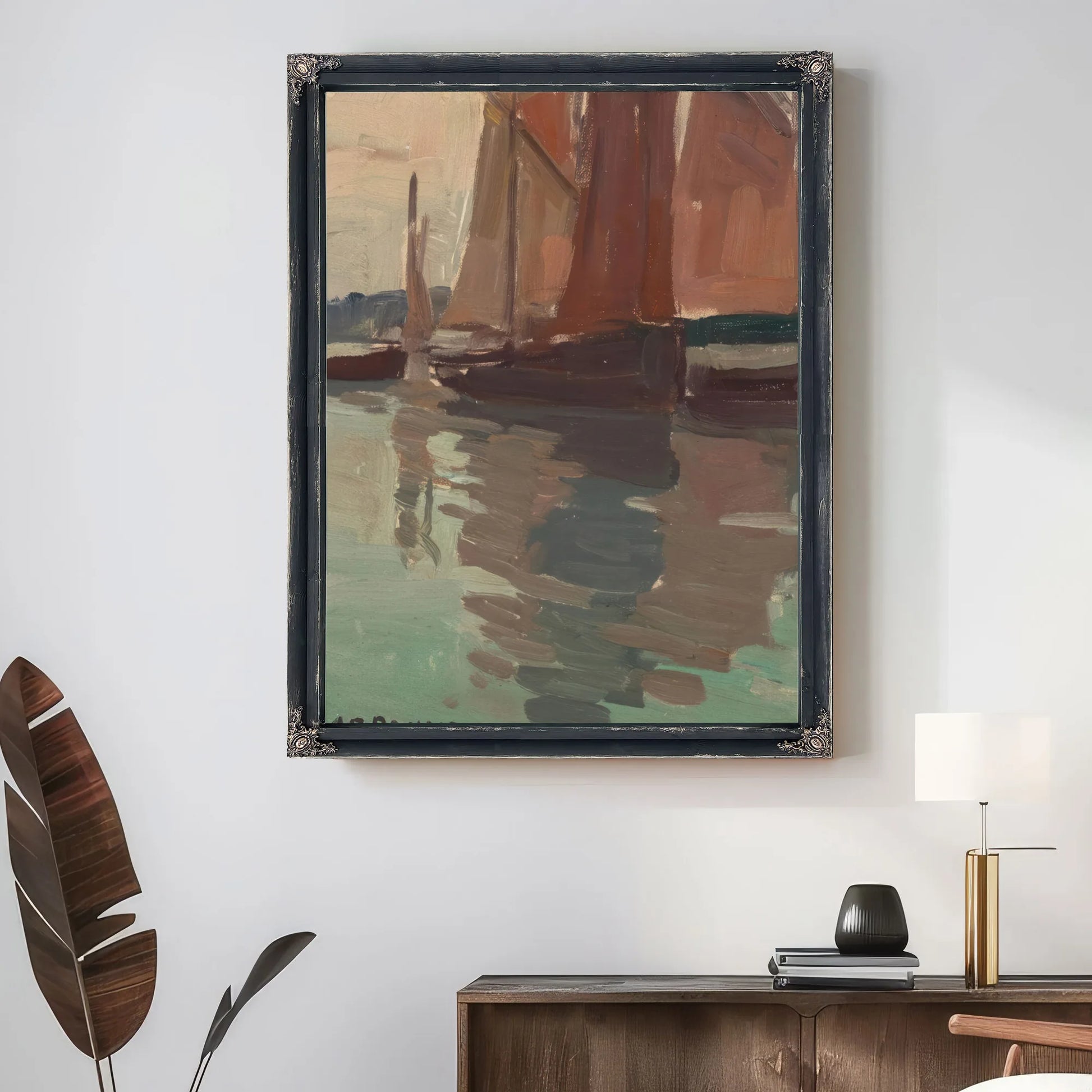 Boats With Red Sails By Edgar Payne Fine Art Print