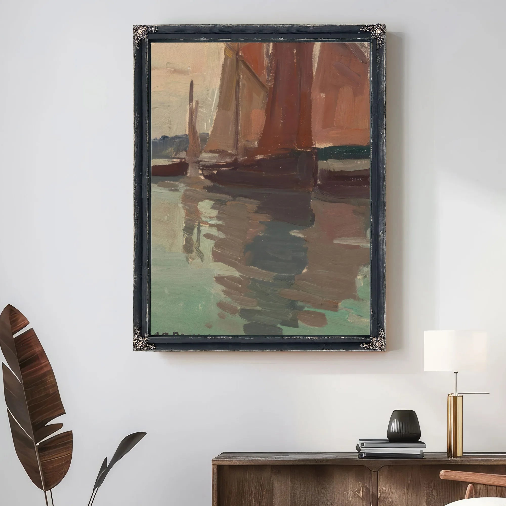 Boats With Red Sails By Edgar Payne Fine Art Print