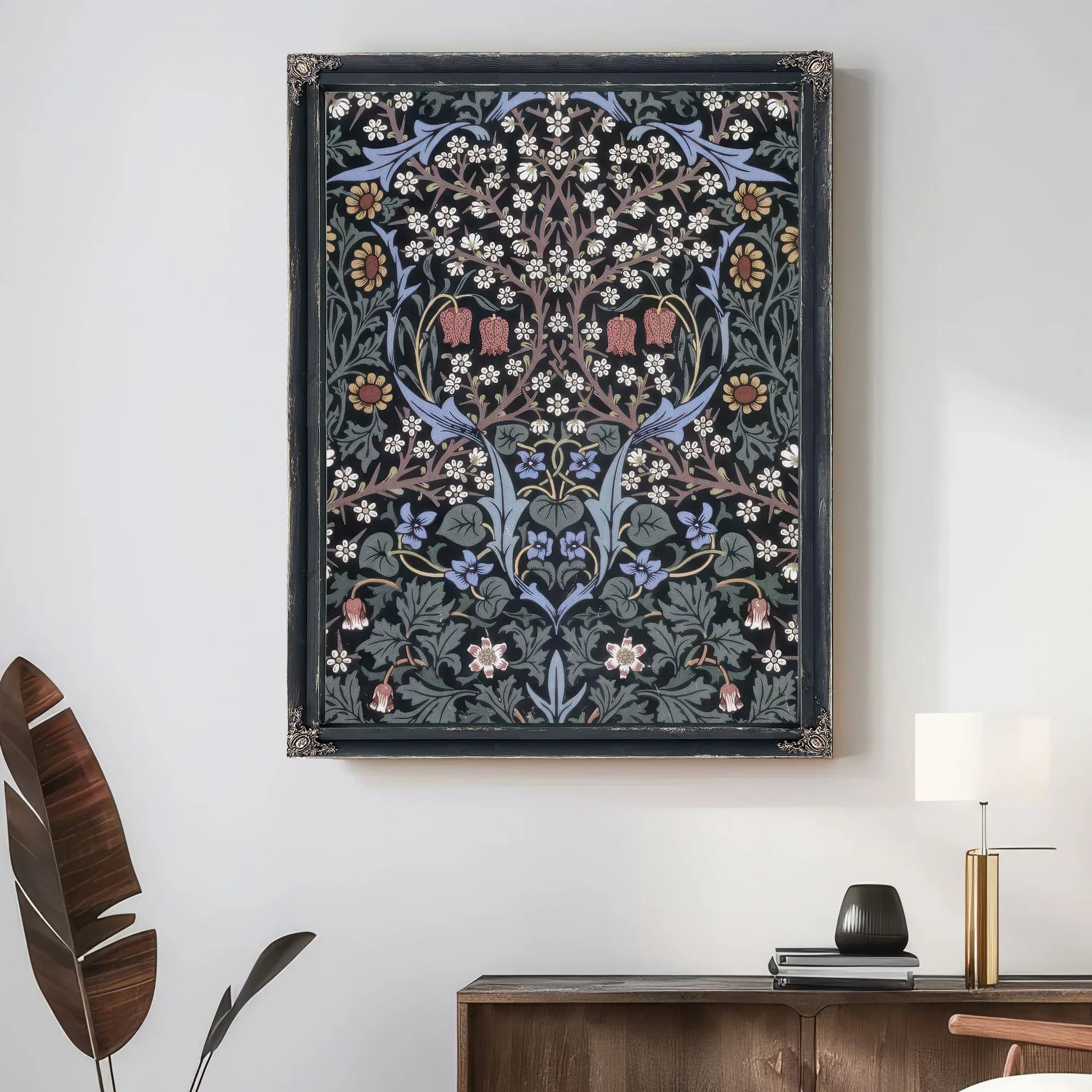 Blackthorn Wallpaper By William Morris Fine Art Print