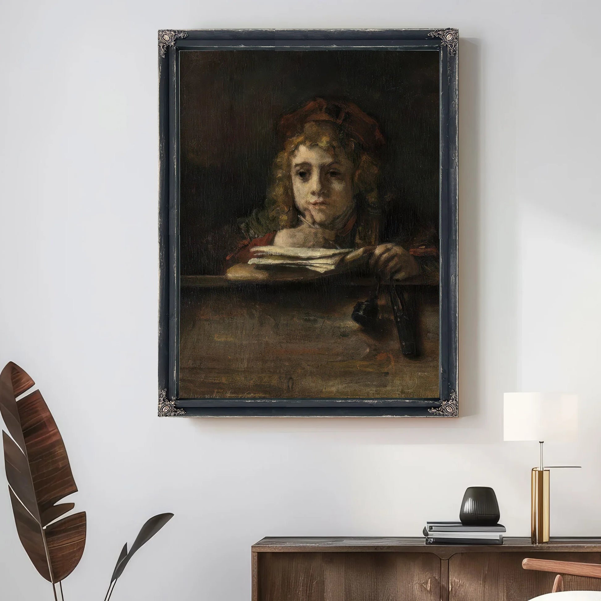 Titus Van Rijn The Artist's Son Reading By Rembrandt Fine Art Print