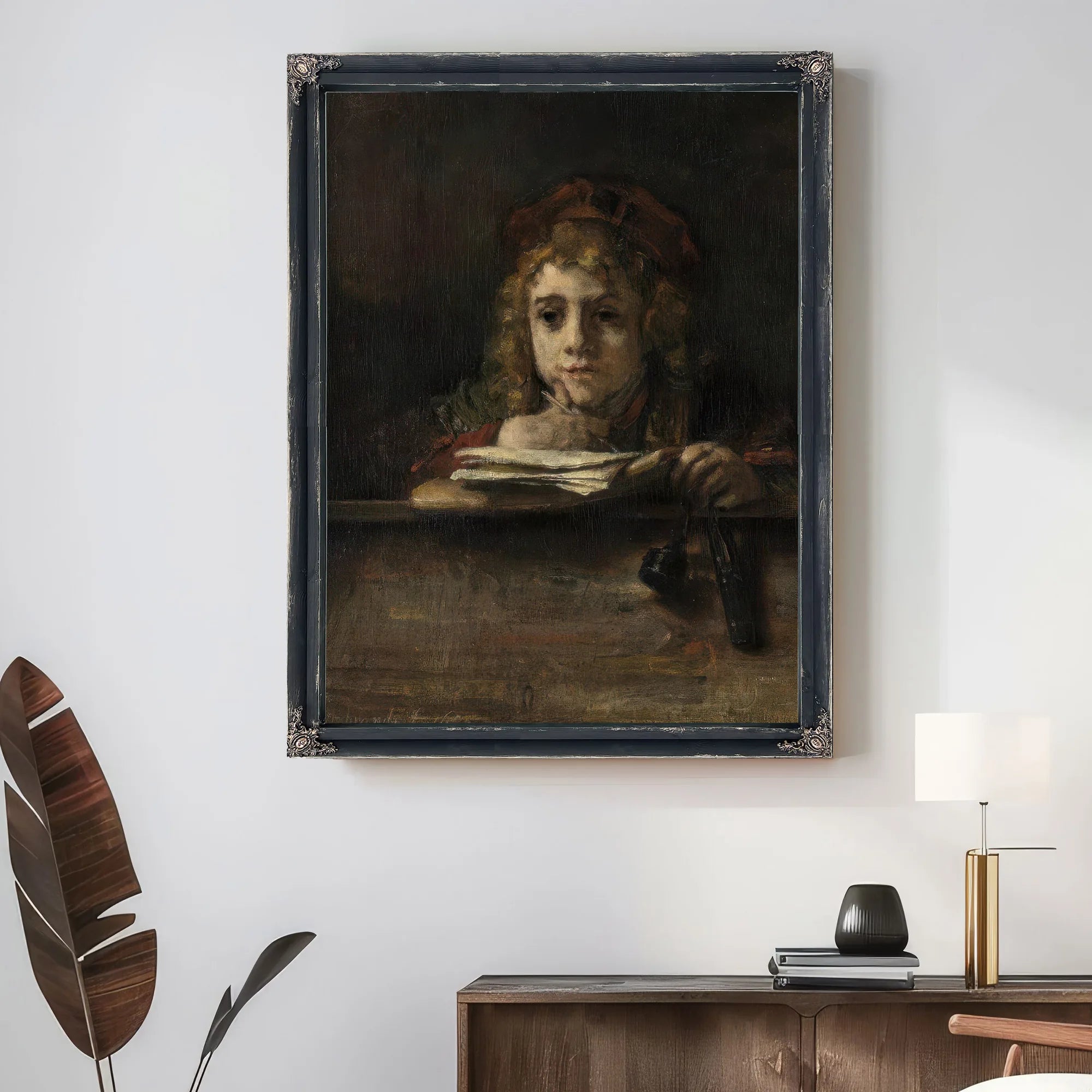 Titus Van Rijn The Artist's Son Reading By Rembrandt Fine Art Print