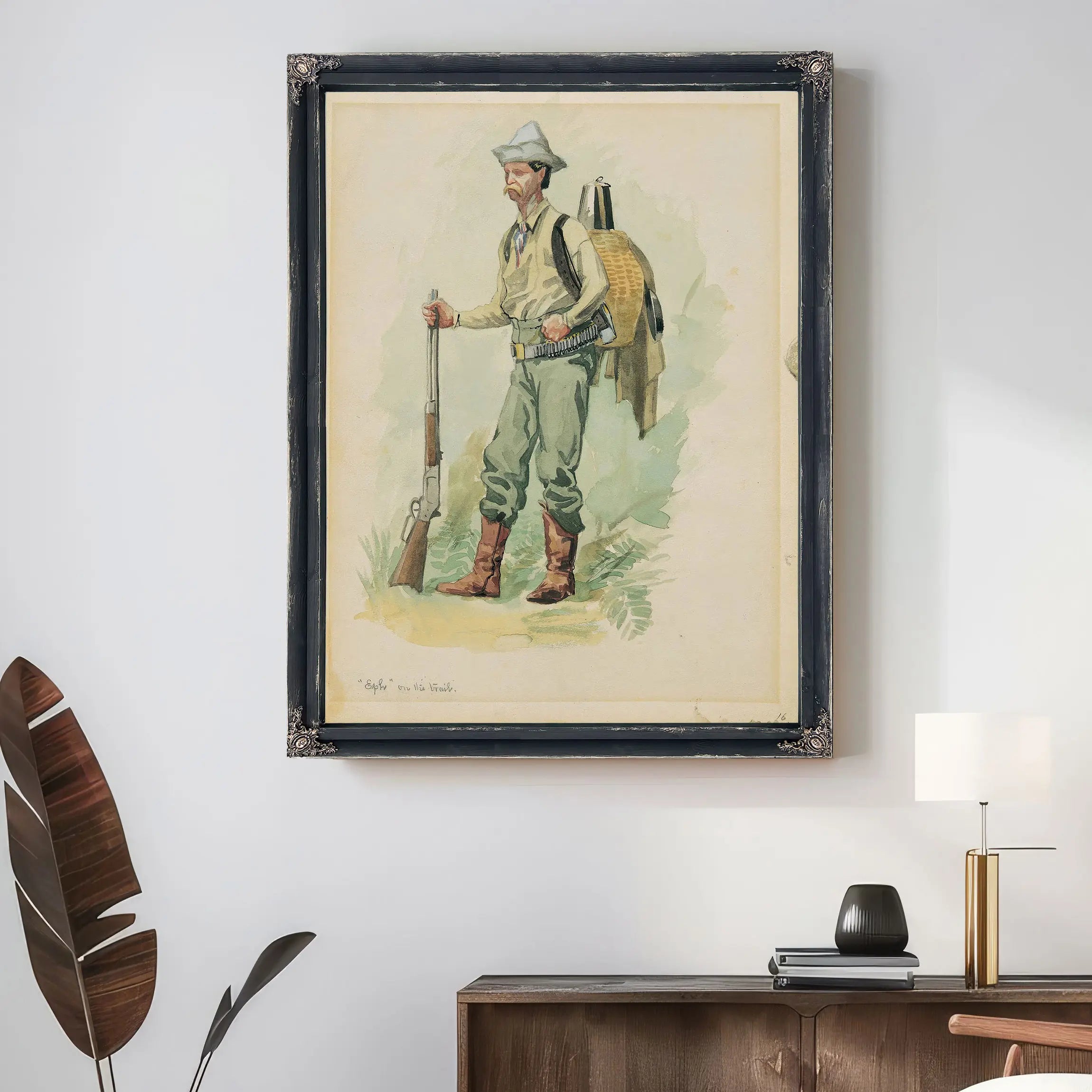 Eph On The Trail by Frederic Remington