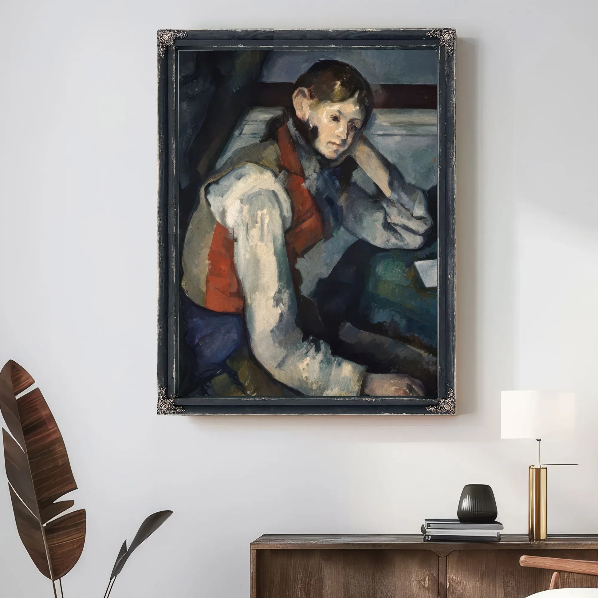 Boy In A Red Waistcoat 1 By Paul Cezanne Fine Art Print
