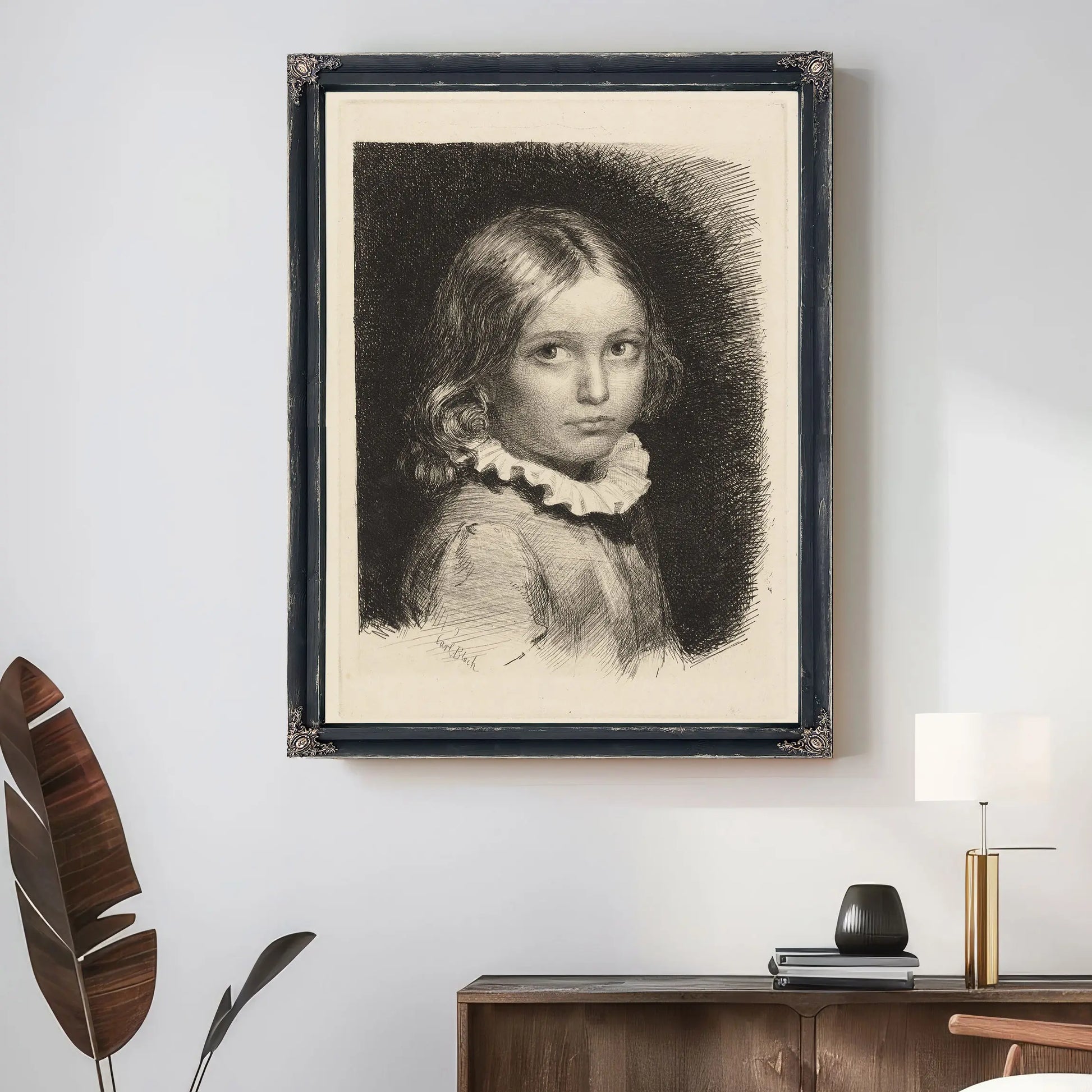 Child Portrait Of Clara Emilie Rose Bloch by Carl Bloch