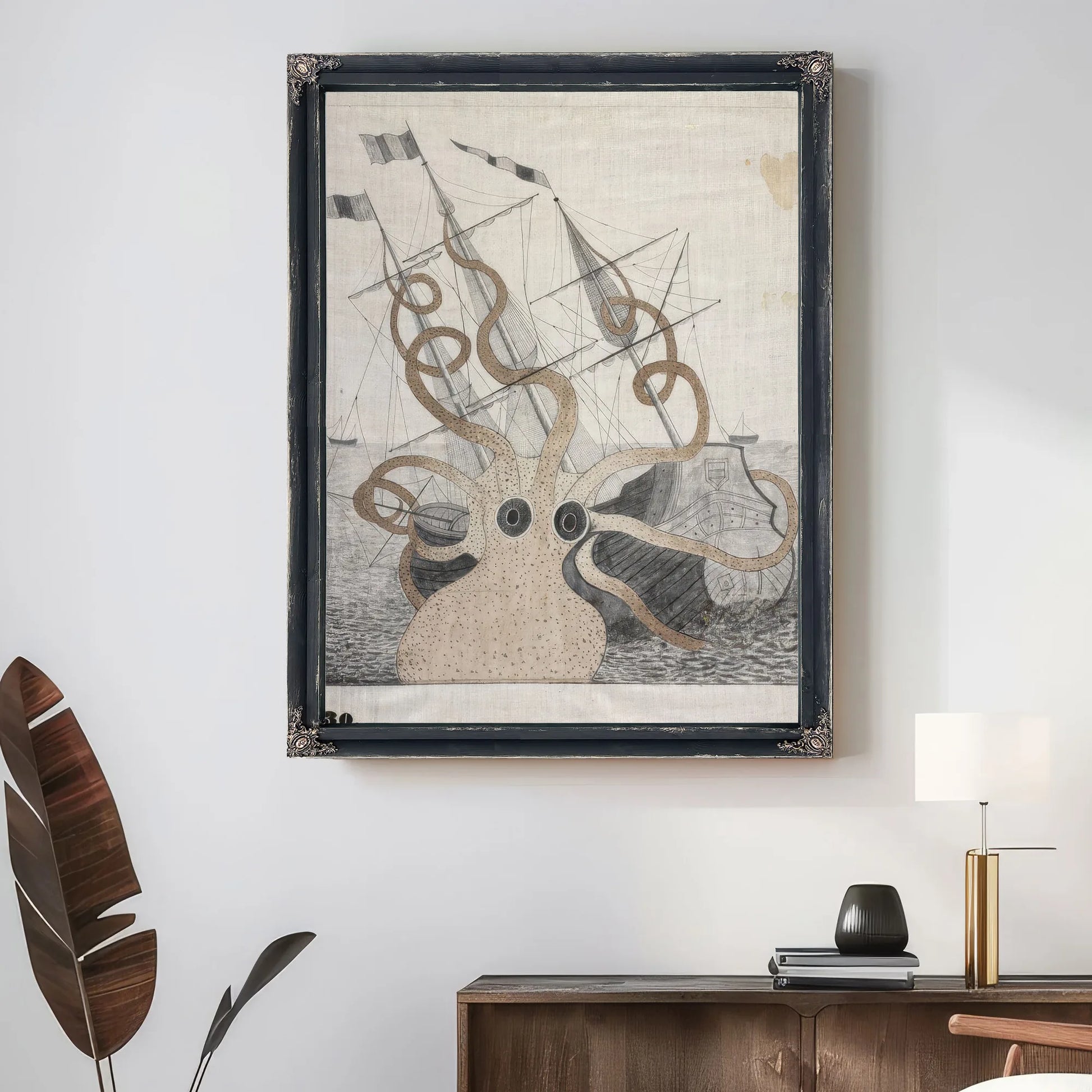 Colossal Octopus By Orra White Hitchcock Fine Art Print