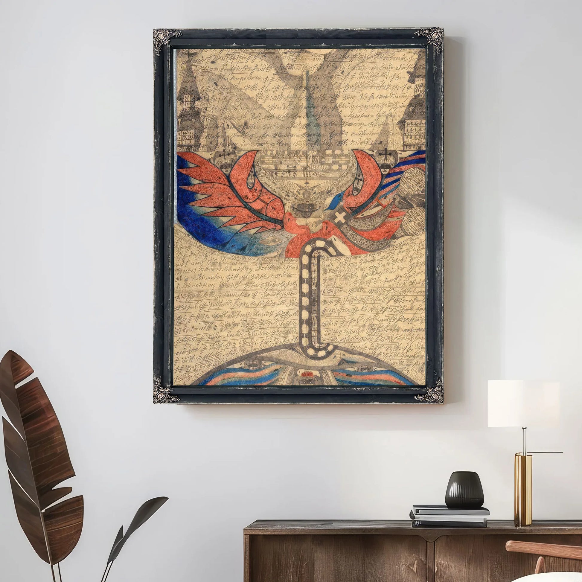 The St Adolf Ship In The Great Eastern Sea 1918 By Adolf Wolfli Fine Art Print