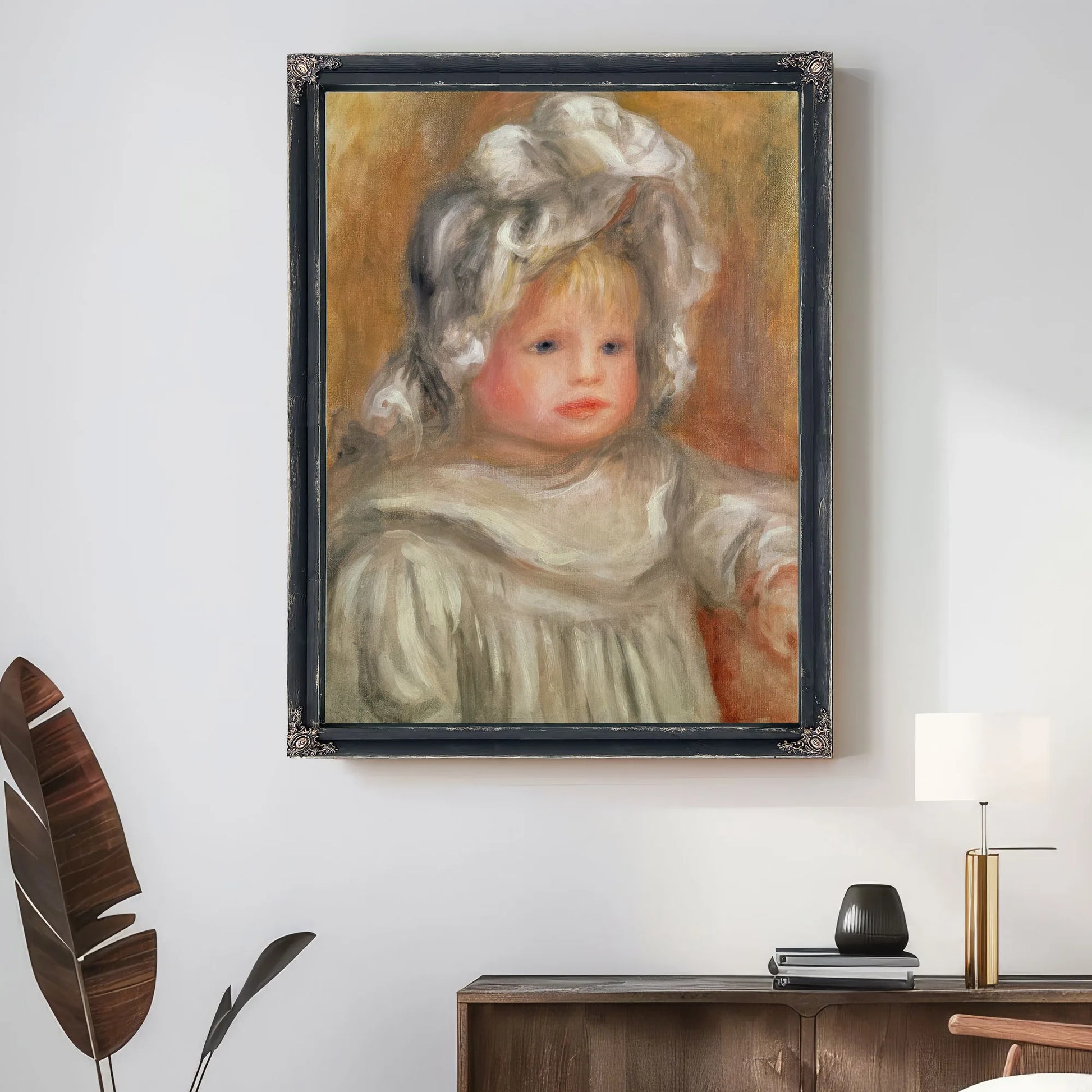 Portrait Of A Child By Pierre Auguste Renoir Fine Art Print