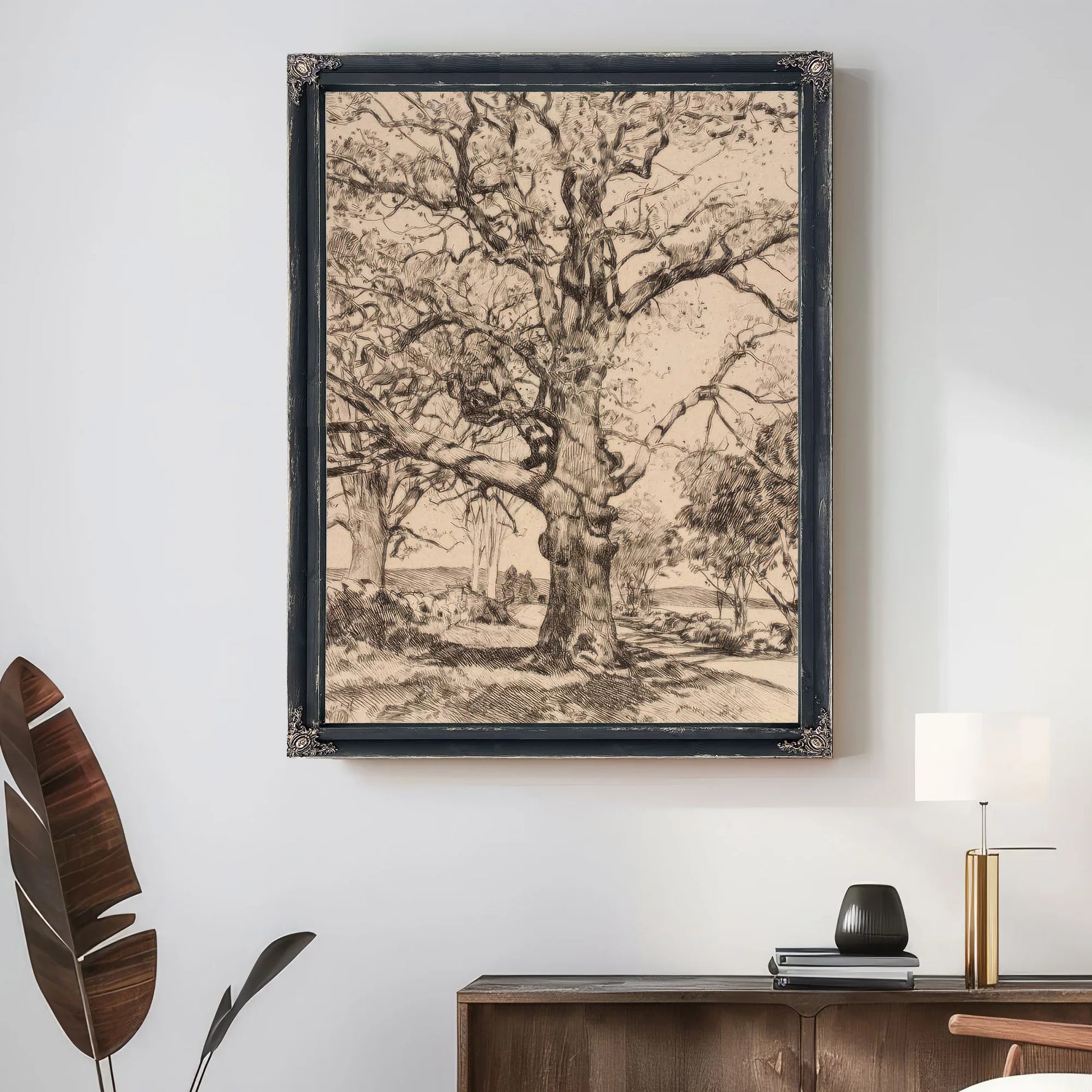 Wayside Inn Oaks In Spring By Childe Hassam Fine Art Print
