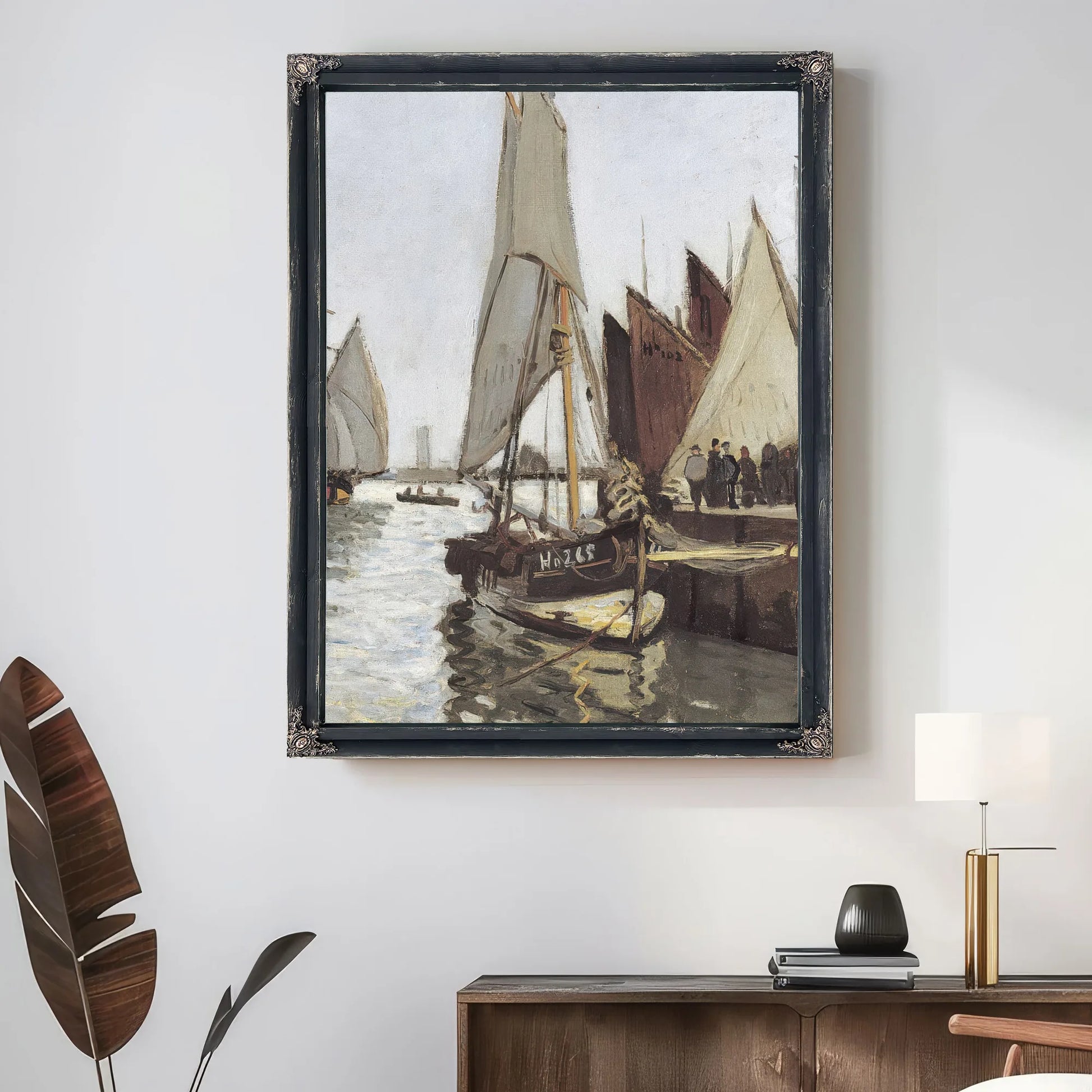 Sailboat At Honfleur By Claude Monet Fine Art Print