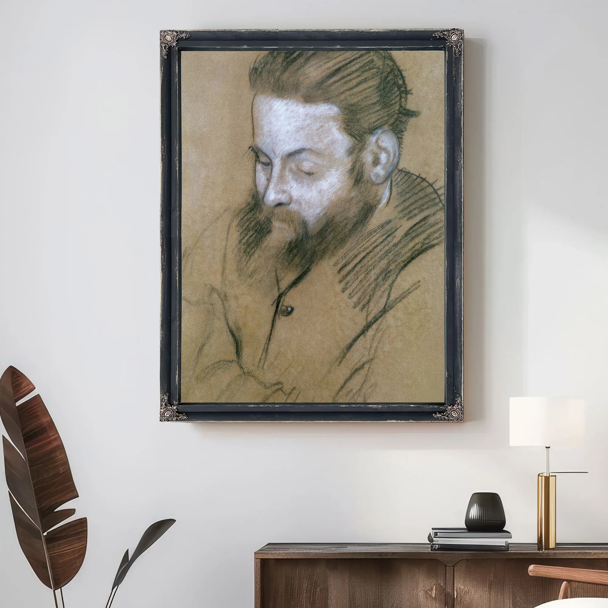 Portrait Of Diego Martelli By Edgar Degas Fine Art Print