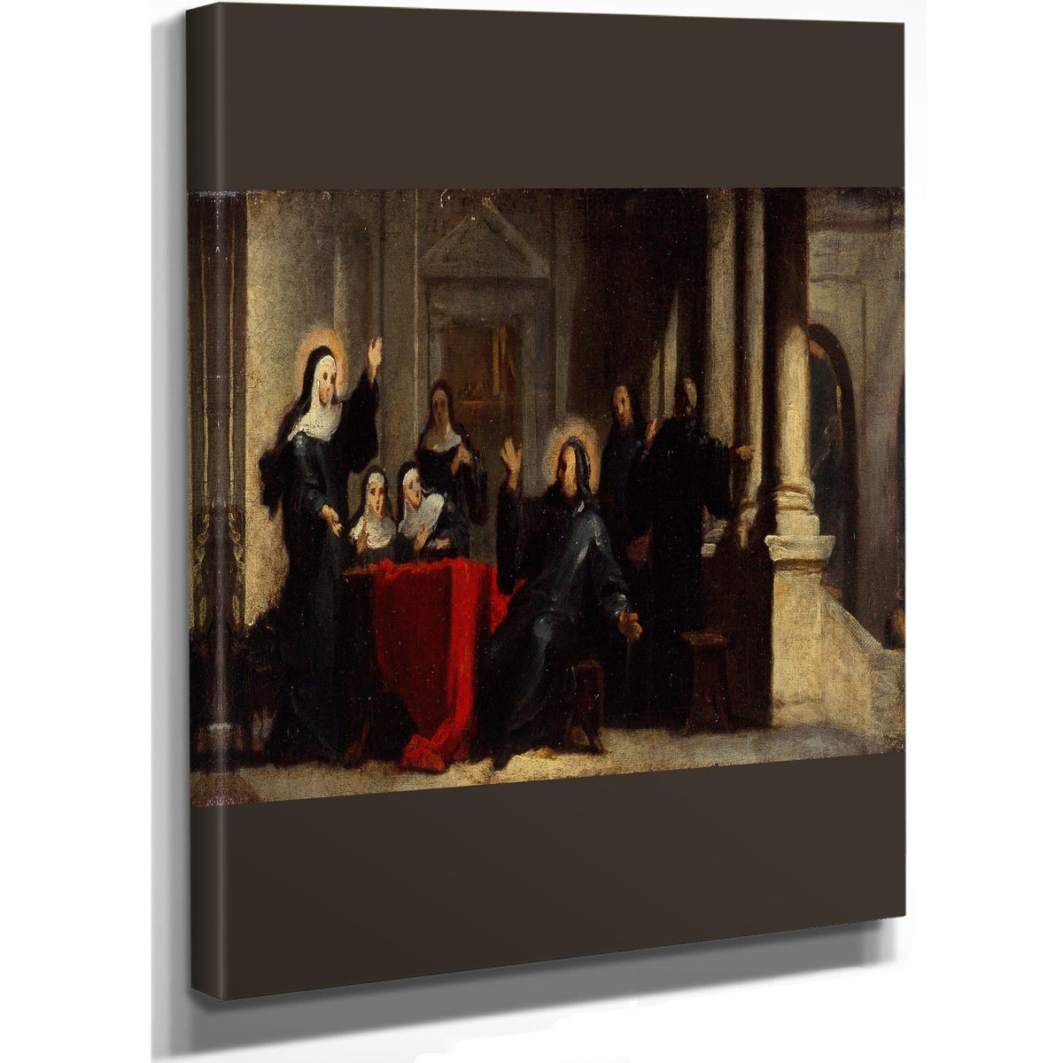 Sainte Scolastique Obtenant Du Ciel Une Pluie Accompagnee De Tonnerre Pour Empec By Louis Galloche