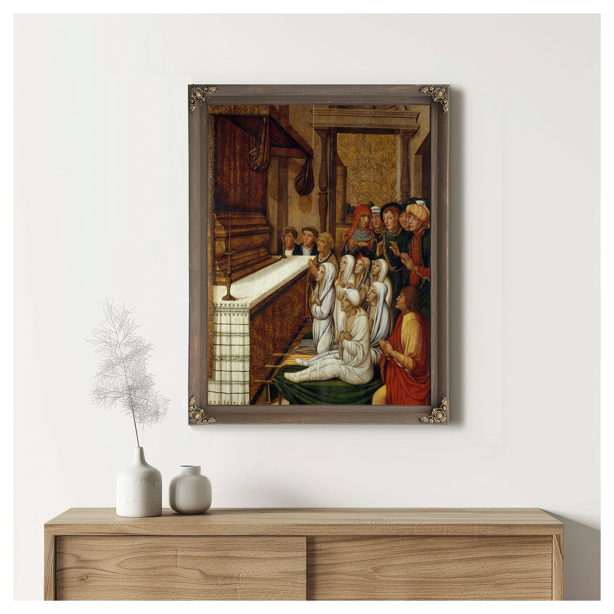 Six Resurrections Before The Relics Of Saint Stephen By Pere Gascó