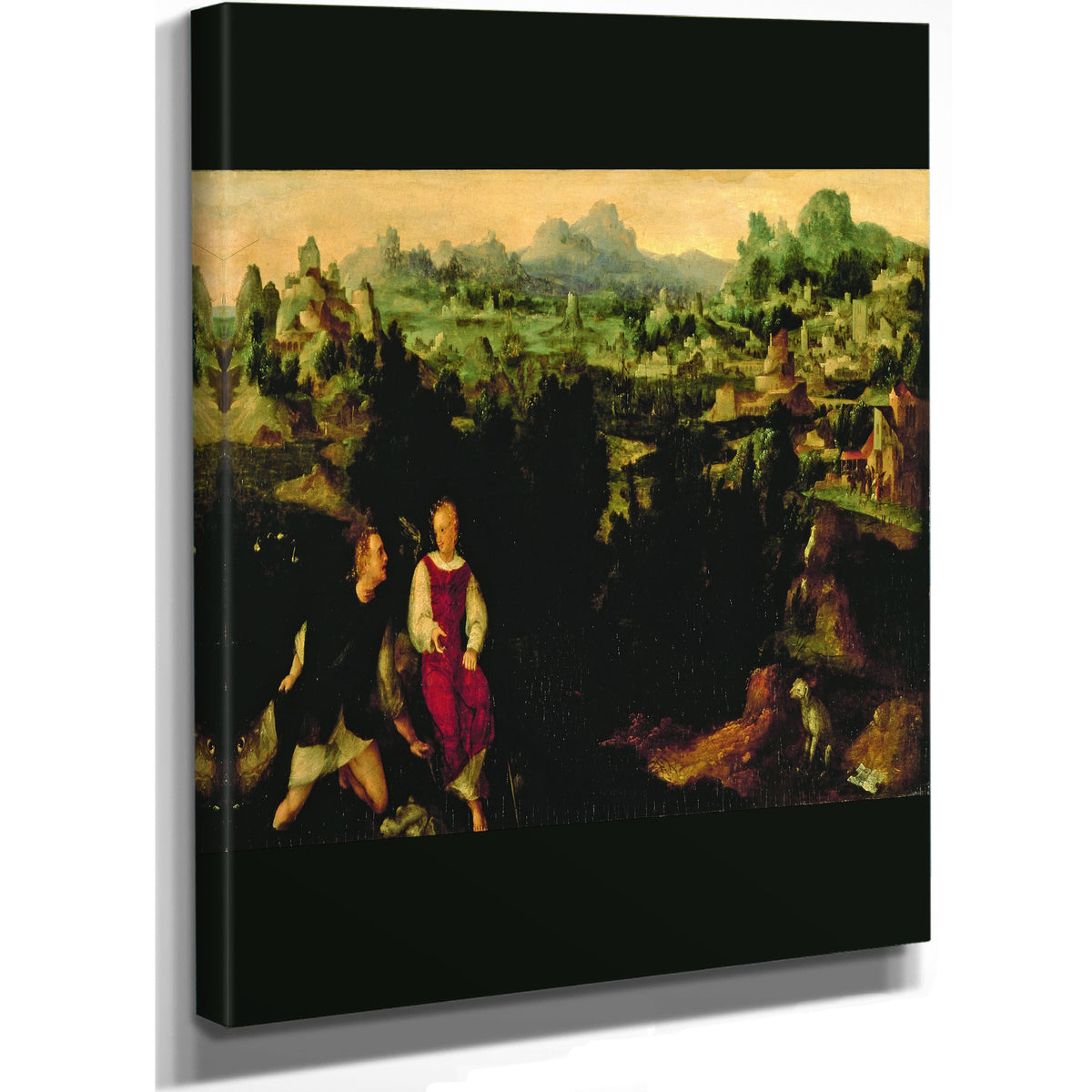 Landscape With Tobias And The Angel 3 By Jan van Scorel