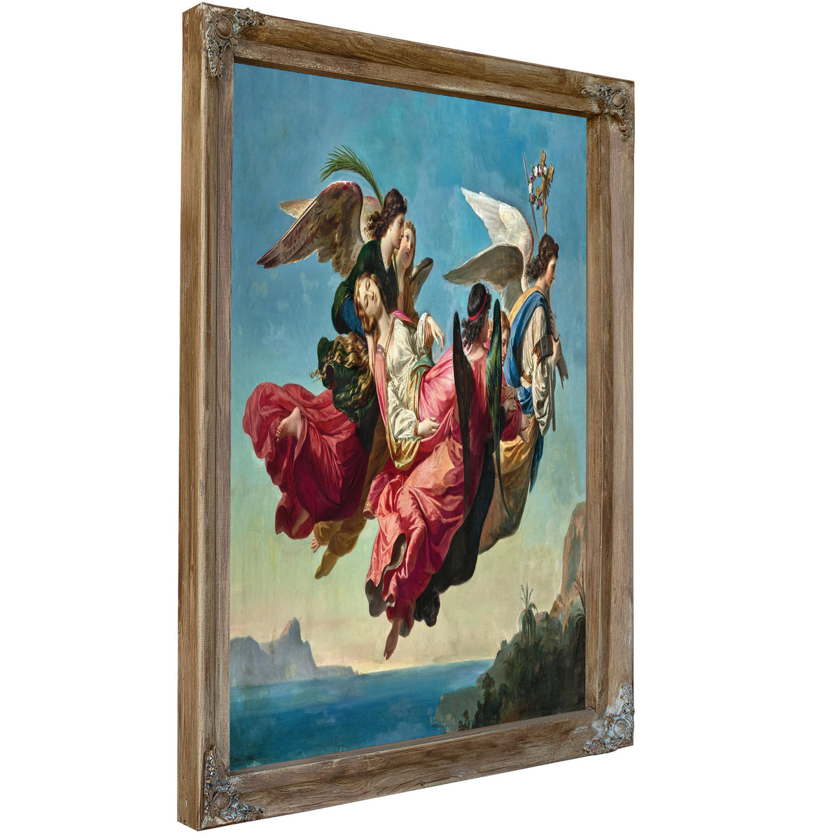 Saint Catherine Carried To Mount Sinai By Angels After Her Martyrdom By Karl von Blaas