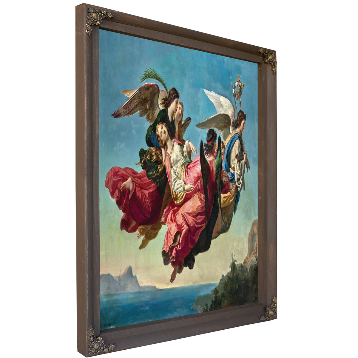 Saint Catherine Carried To Mount Sinai By Angels After Her Martyrdom By Karl von Blaas