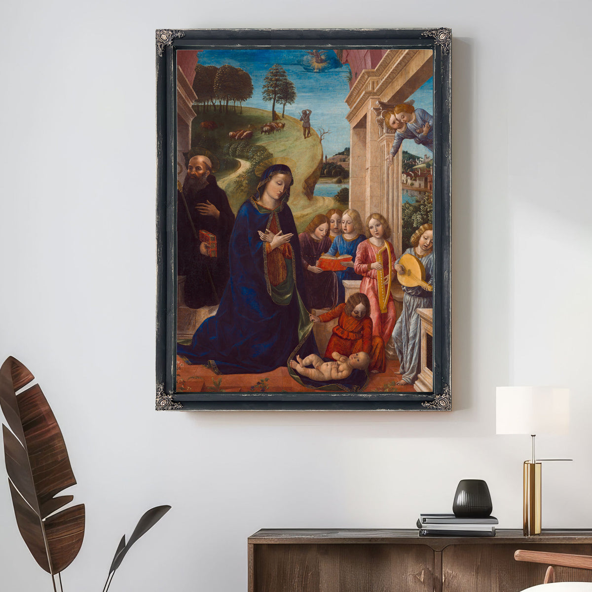 Adoration Of The Child With St Benedict And Angels By Vincenzo Foppa