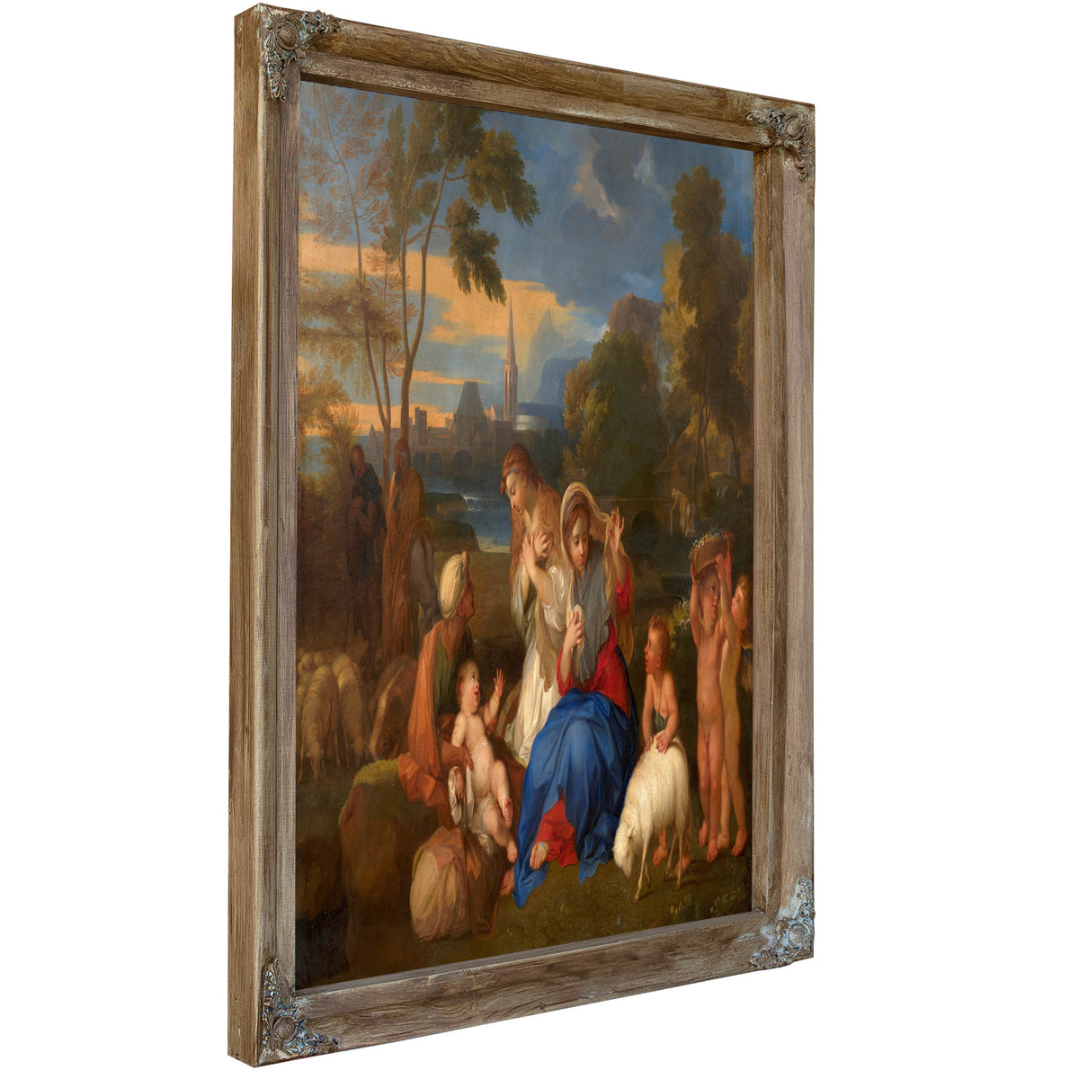 Le Repos De La Sainte Famille Avec Sainte Catherine By Sébastien Bourdon