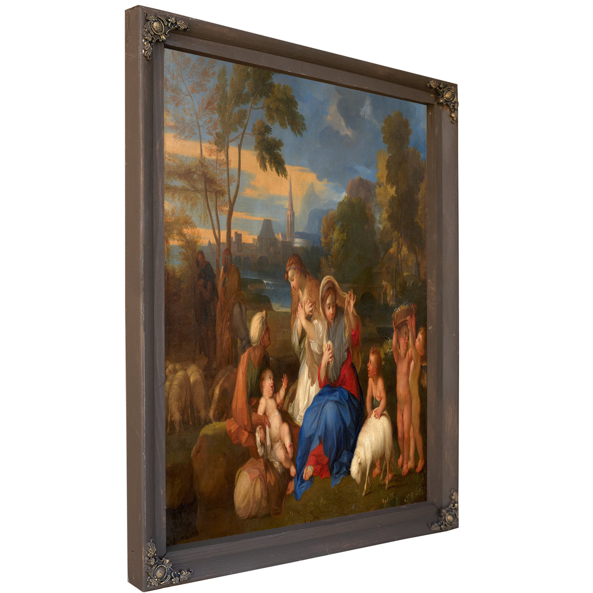 Le Repos De La Sainte Famille Avec Sainte Catherine By Sébastien Bourdon
