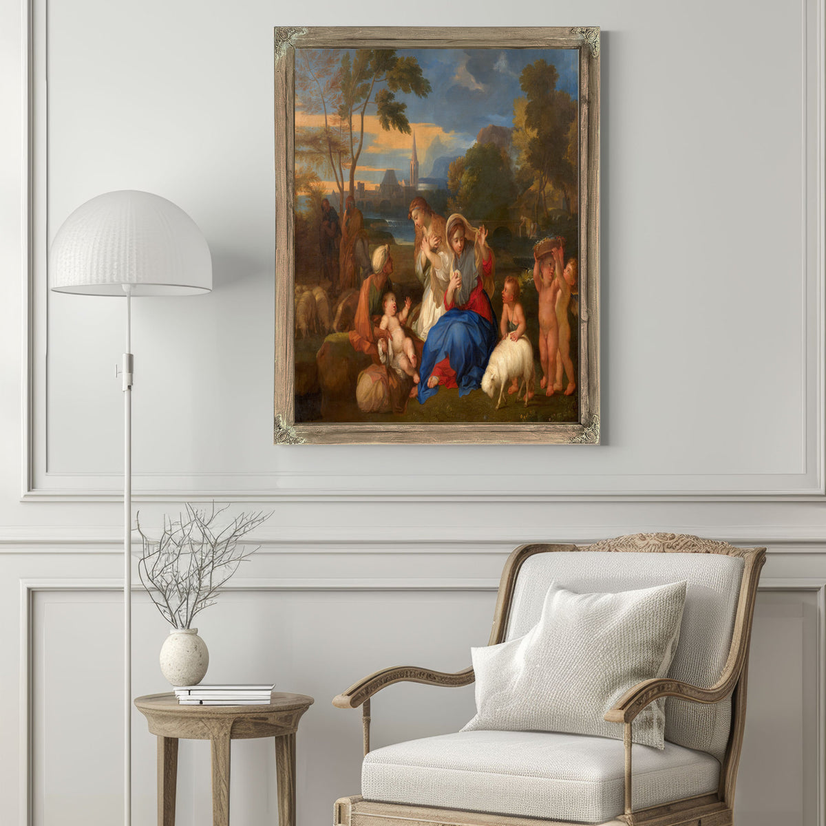 Le Repos De La Sainte Famille Avec Sainte Catherine By Sébastien Bourdon