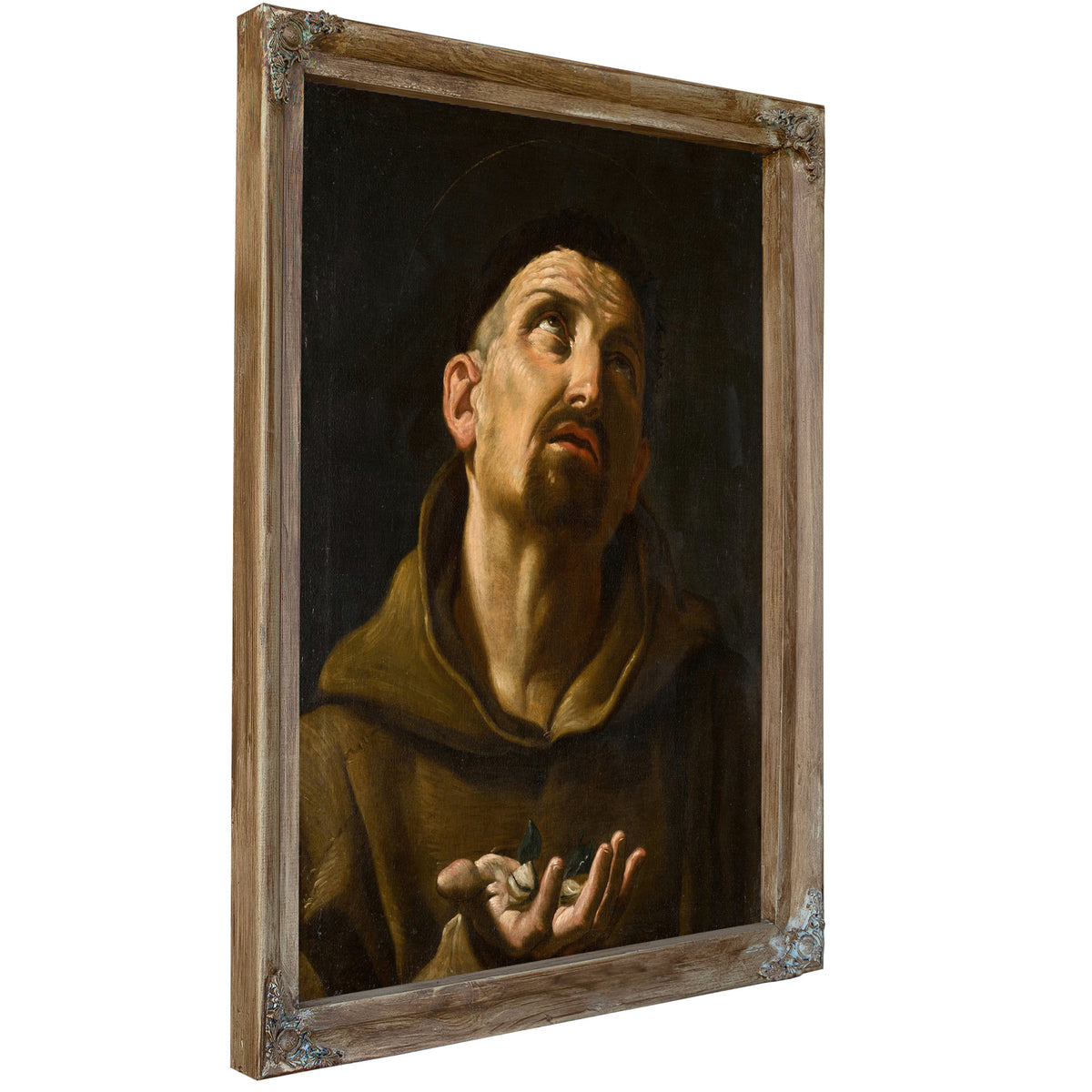 Saint Didacus Of Alcala Holding Rose Buds By Follower Of Guido Reni
