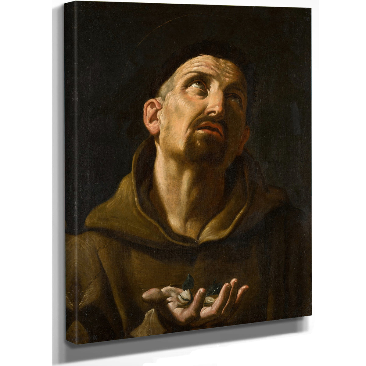 Saint Didacus Of Alcala Holding Rose Buds By Follower Of Guido Reni